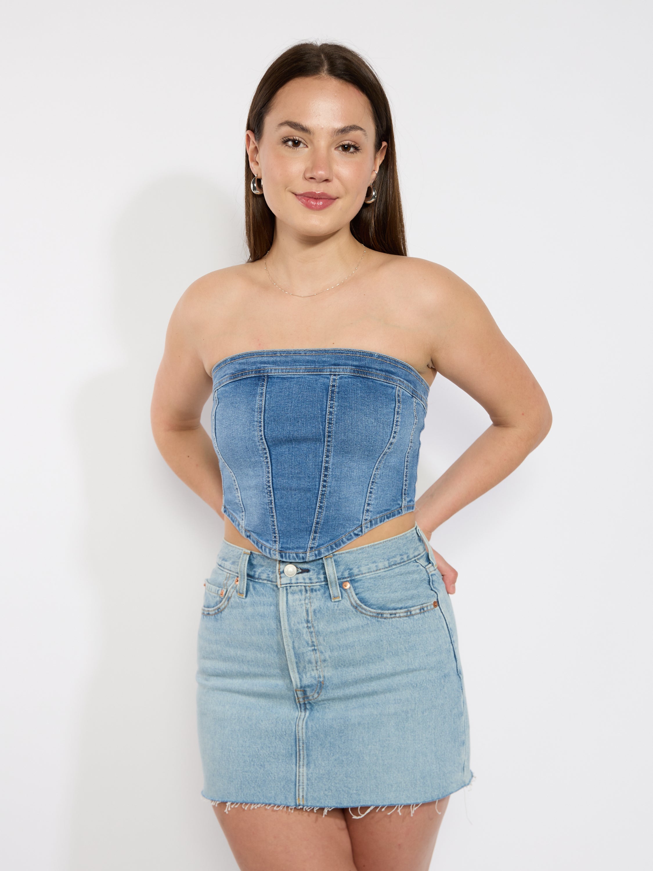 Denim Tube Top
