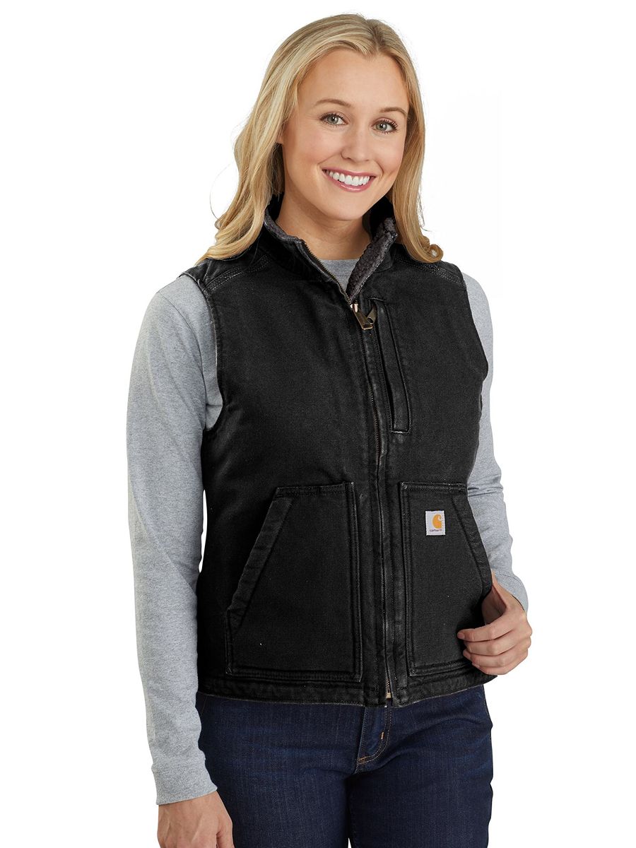 Carhartt Relaxed Fit Washed Duck Sherpa Lined Vest