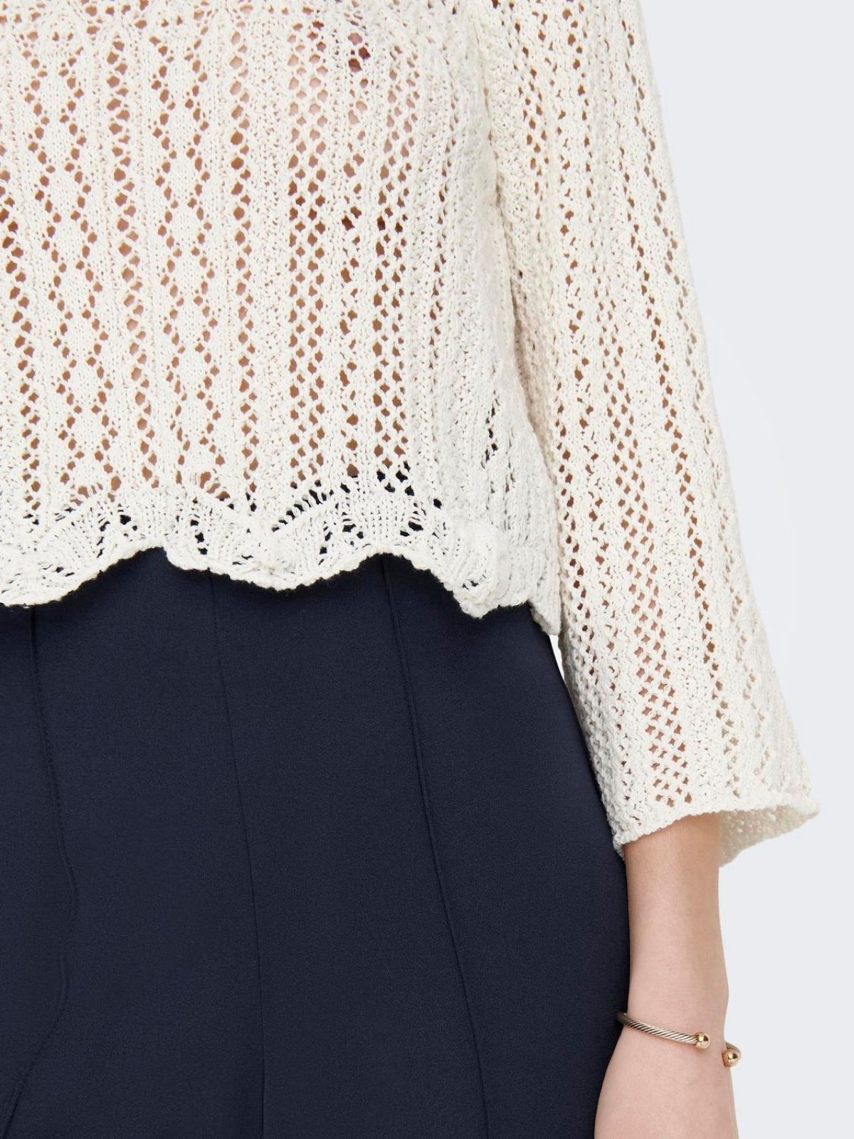 Nola ¾ Crochet Pullover
