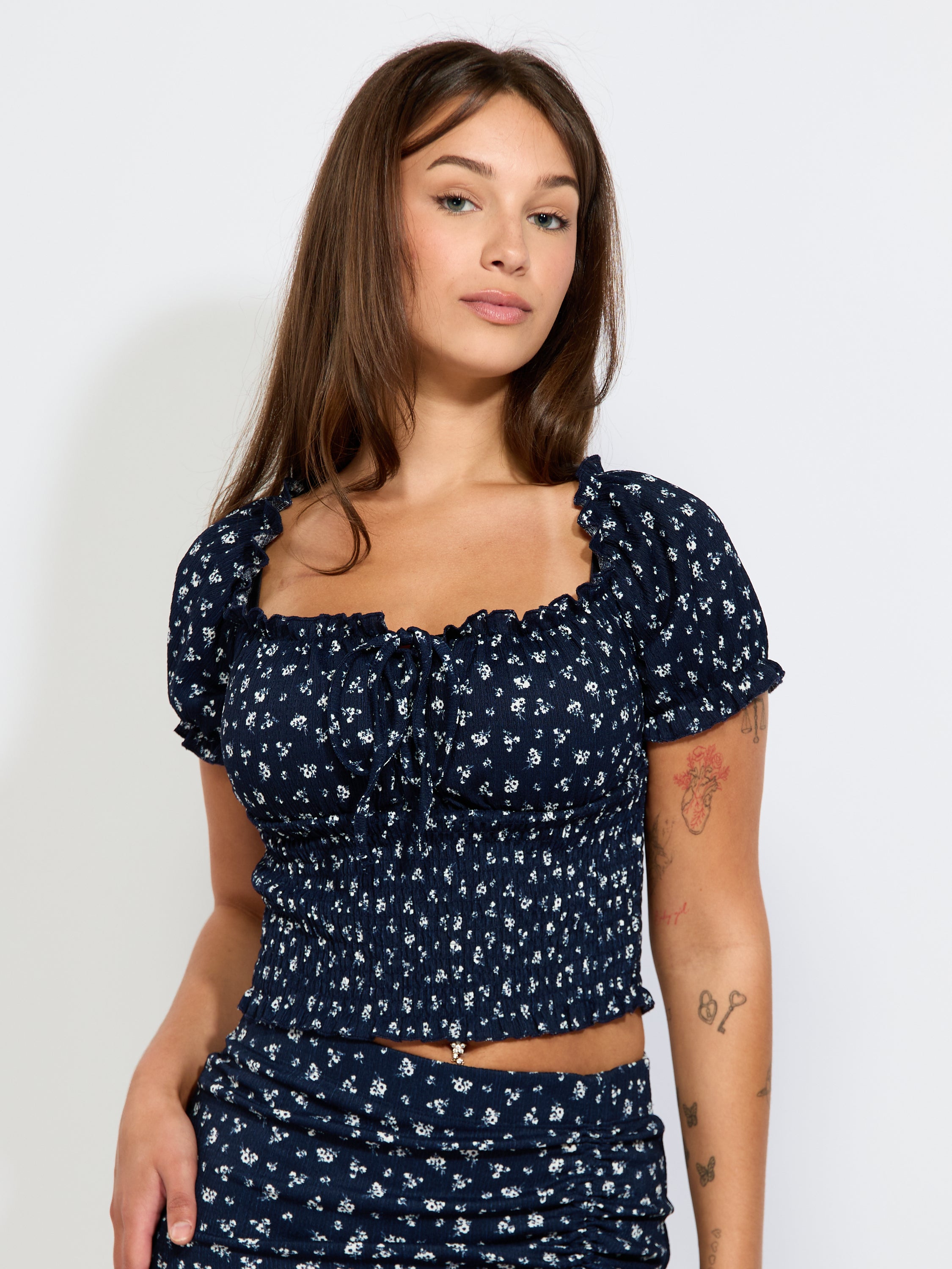 Hillary Smock Short Sleeve Top