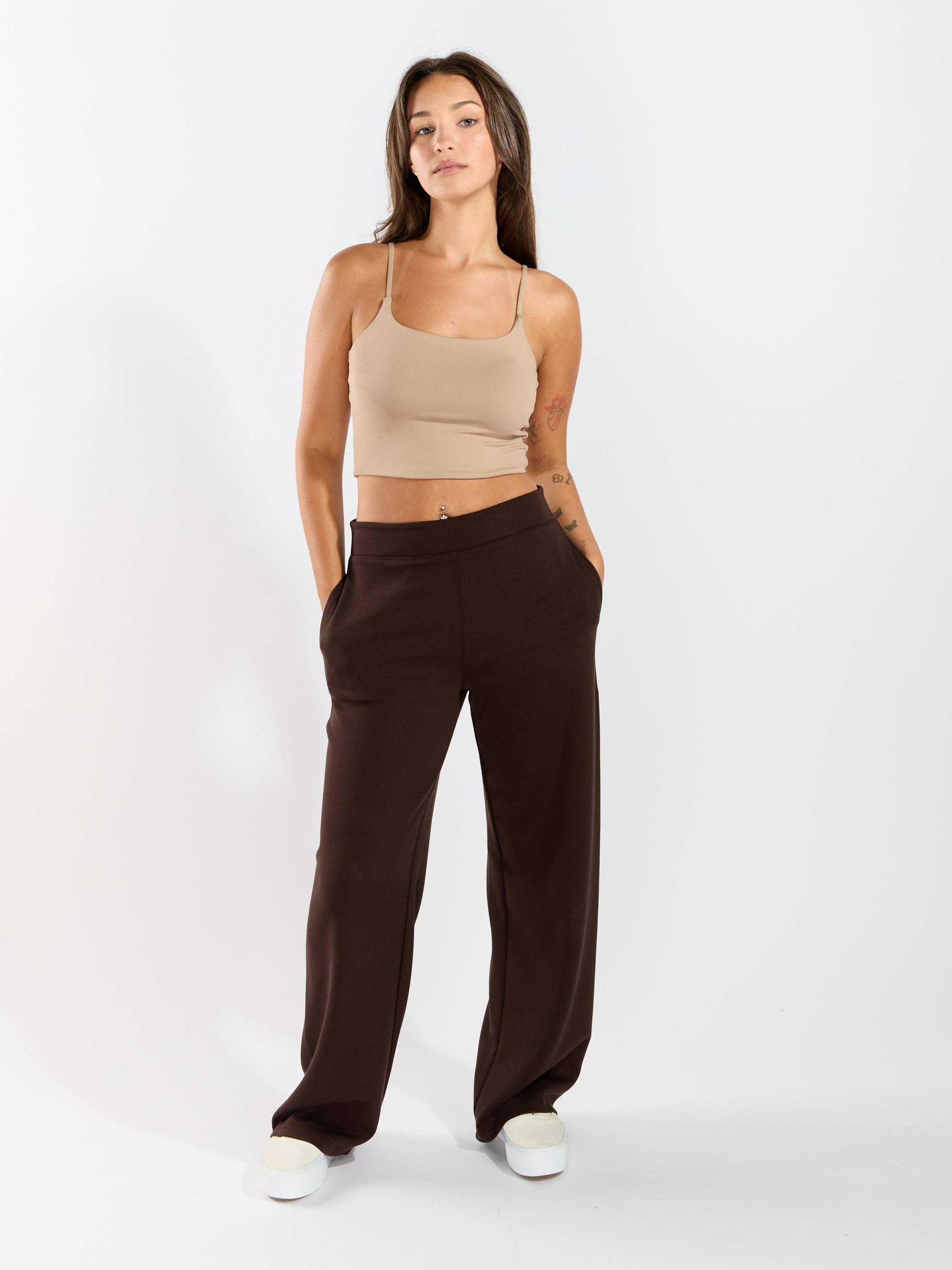Second Skin Victoria Solid Scuba Wide Pant