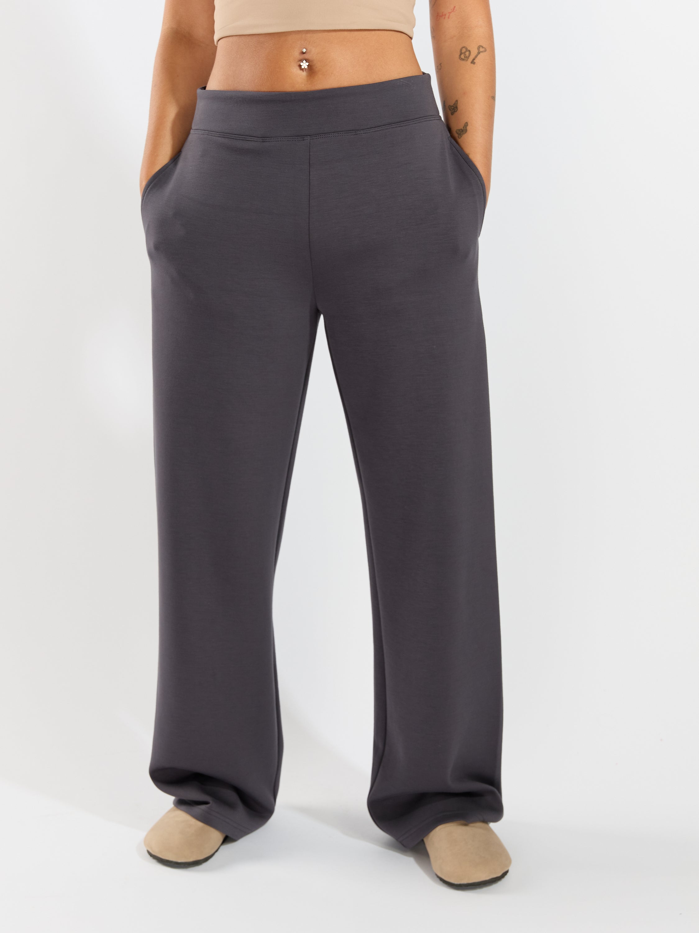 Second Skin Victoria Solid Scuba Wide Pant