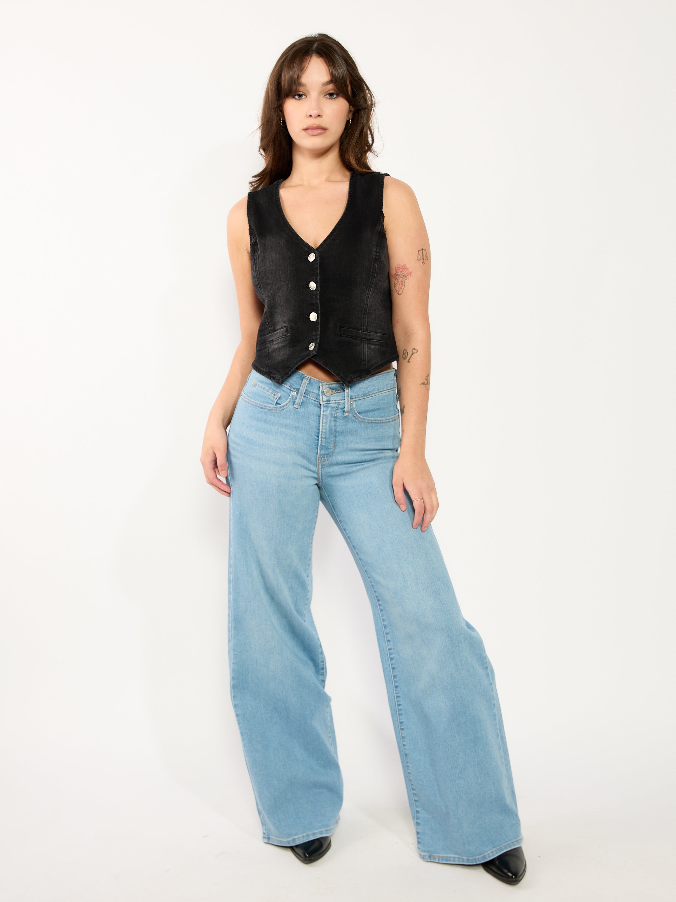 Denim Vest Top