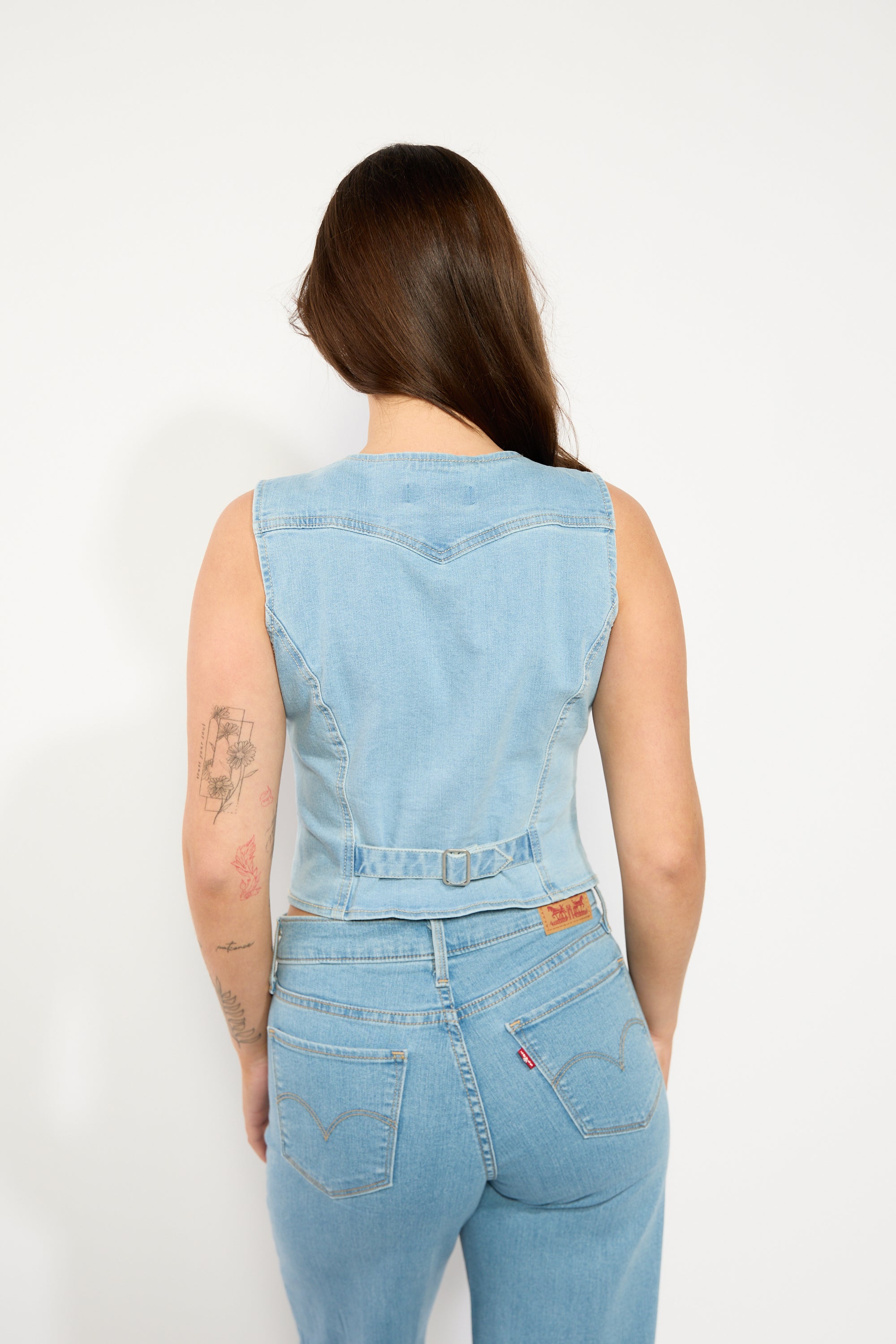 Denim Vest Top