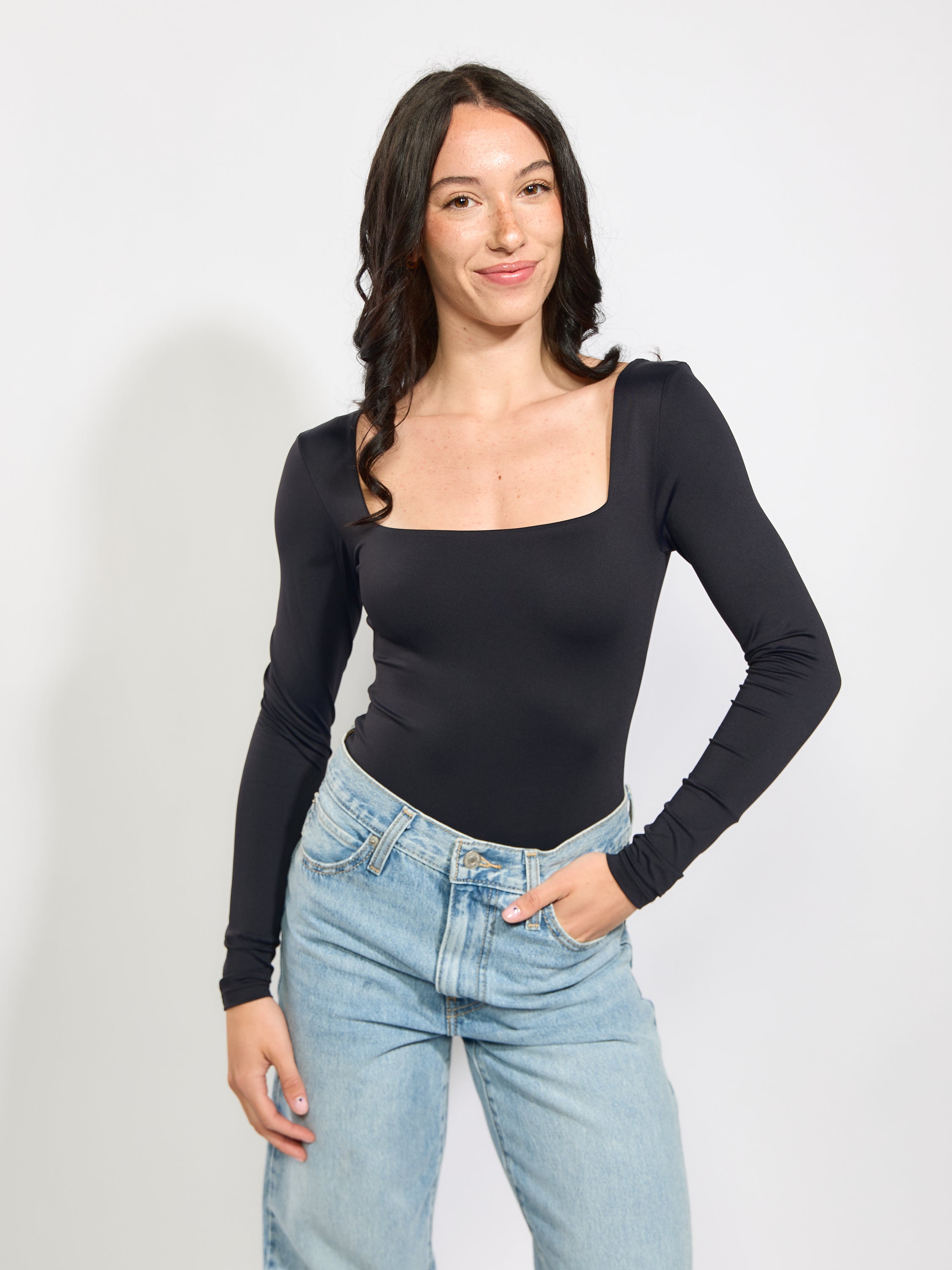 Second Skin Stacy Square Neck Bodysuit