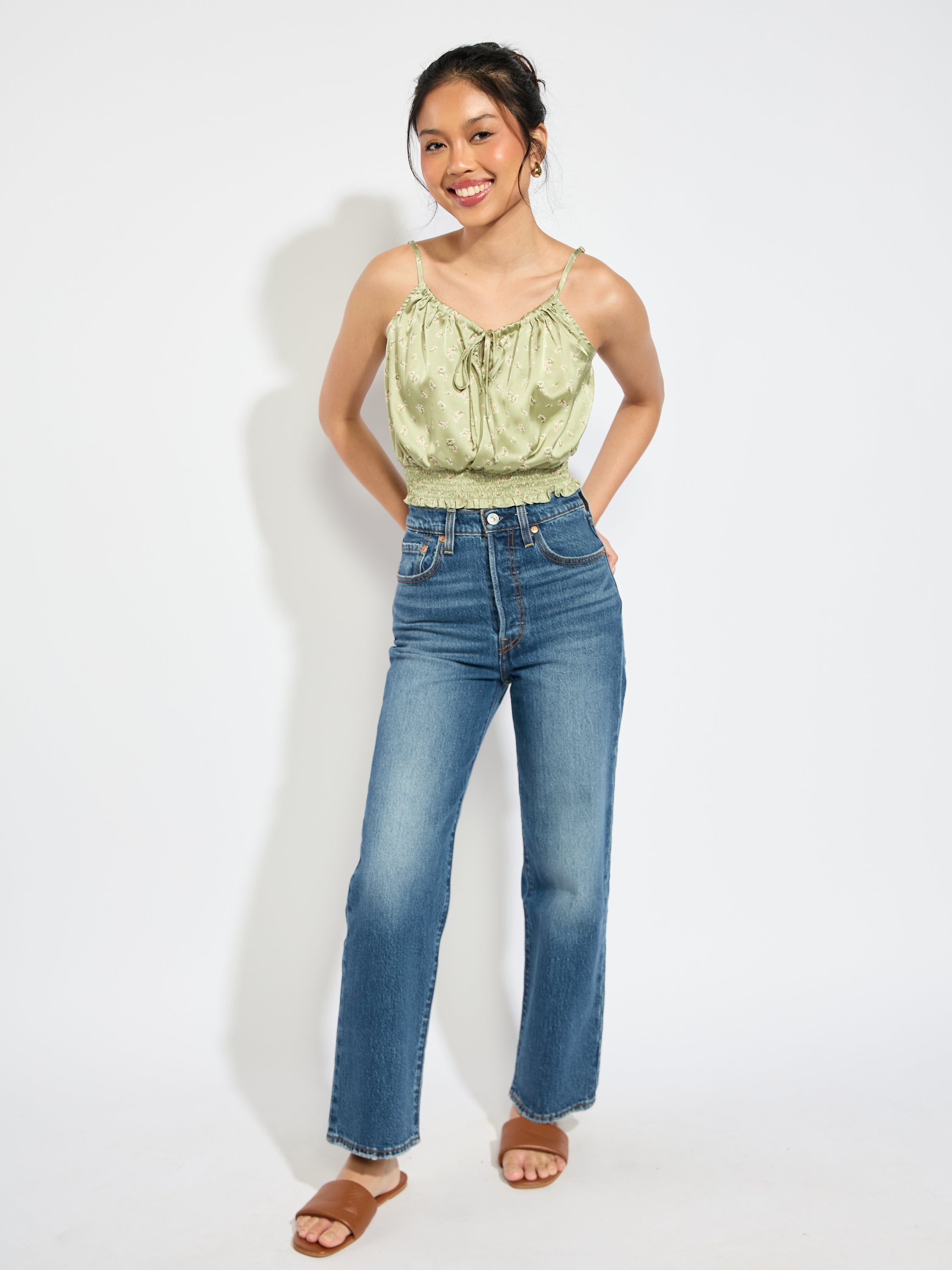 Satin Floral Blouse