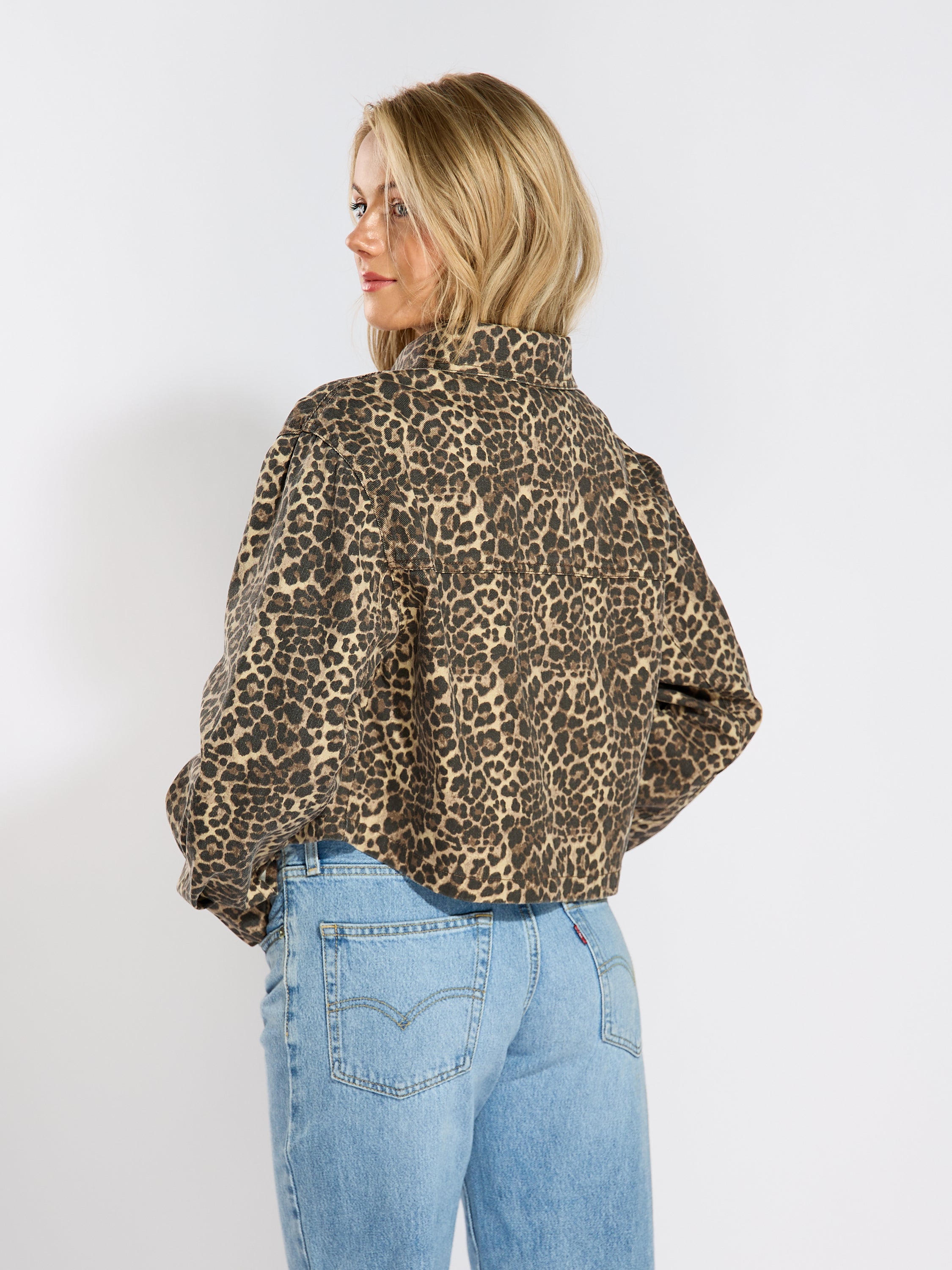 Laura Leopard Cropped Jacket