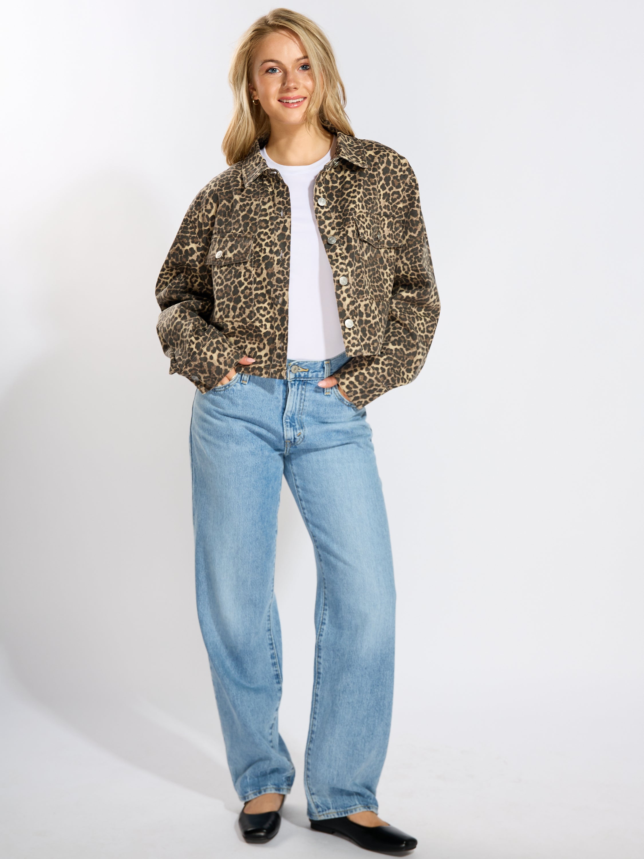Laura Leopard Cropped Jacket