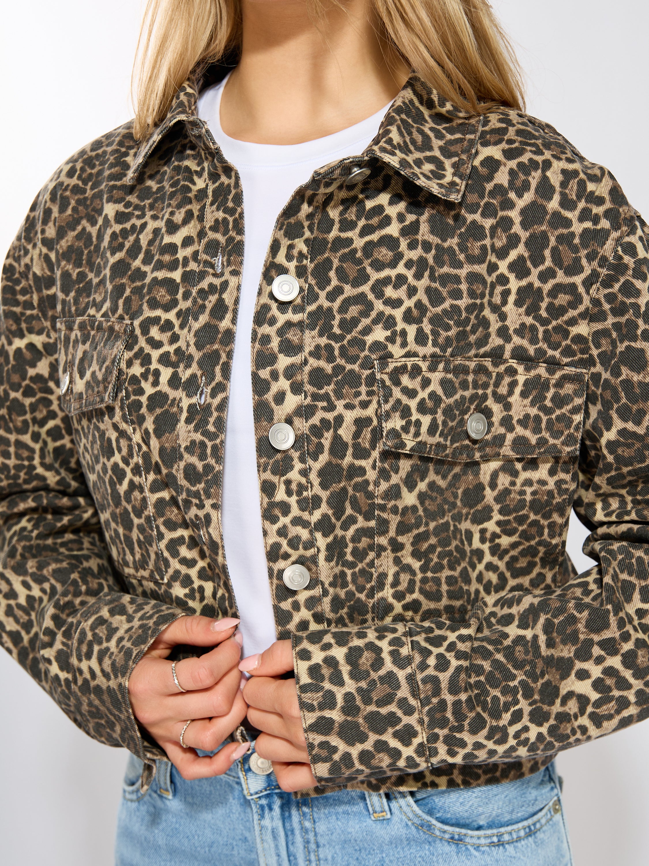 Laura Leopard Cropped Jacket