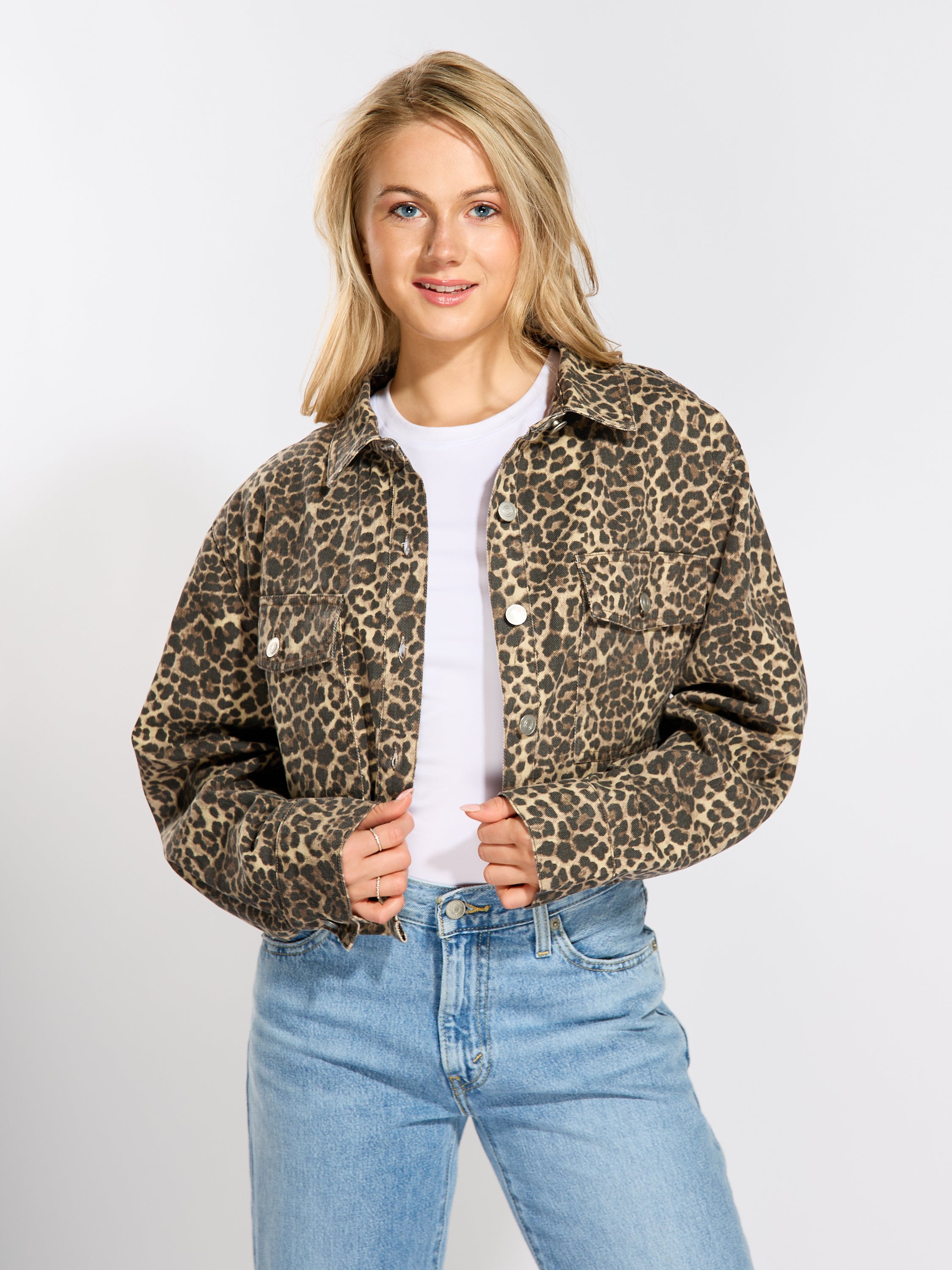 Laura Leopard Cropped Jacket