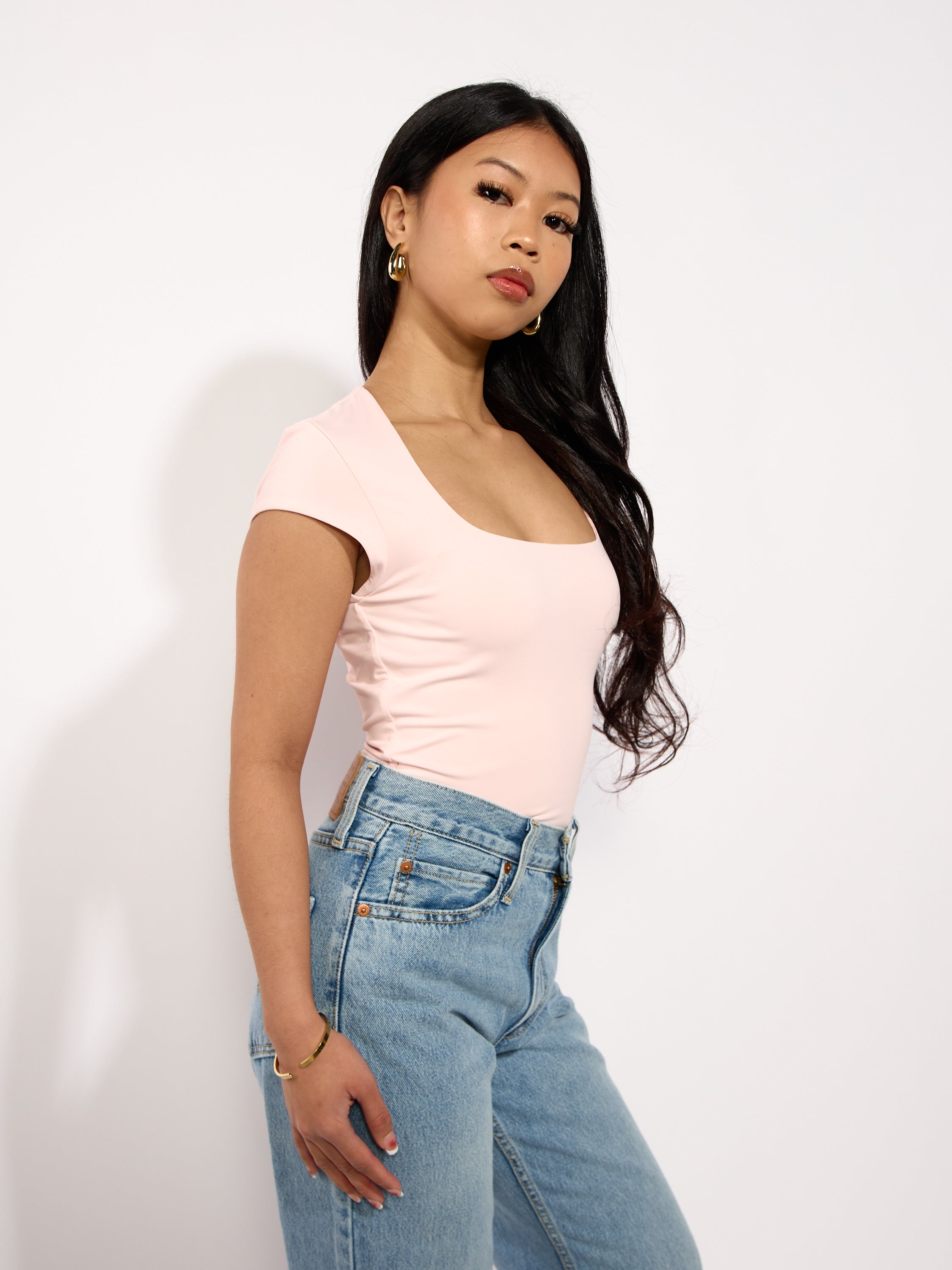 Second Skin Tiara Cap Sleeve Bodysuit