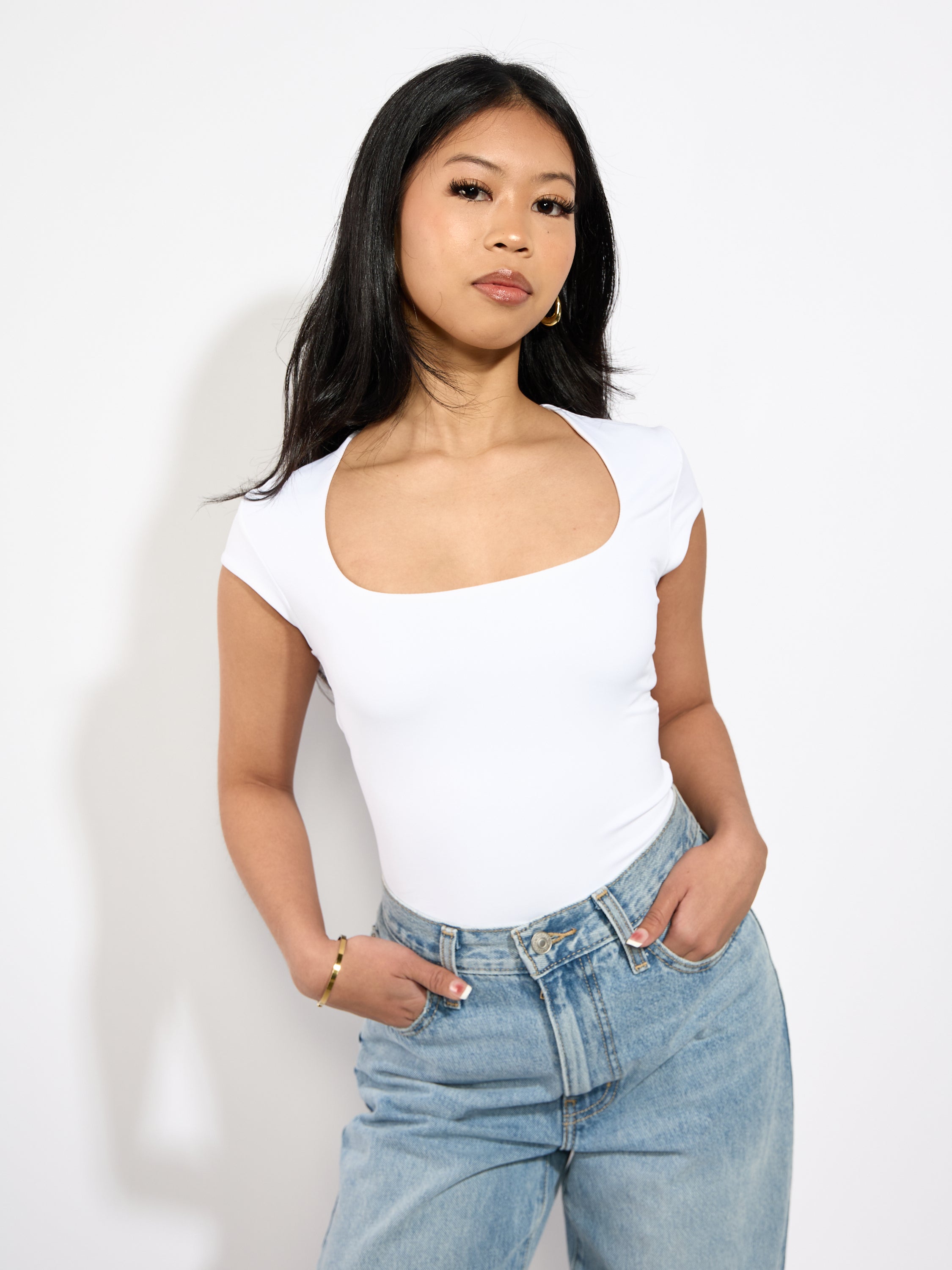 Second Skin Tiara Cap Sleeve Bodysuit
