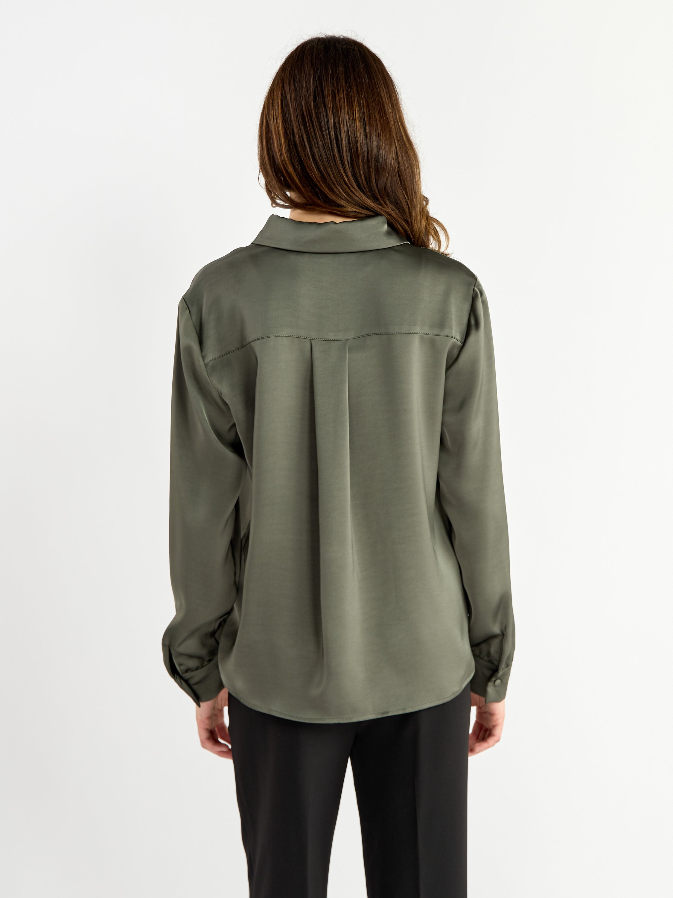 Whitty Long Sleeve Satin Blouse