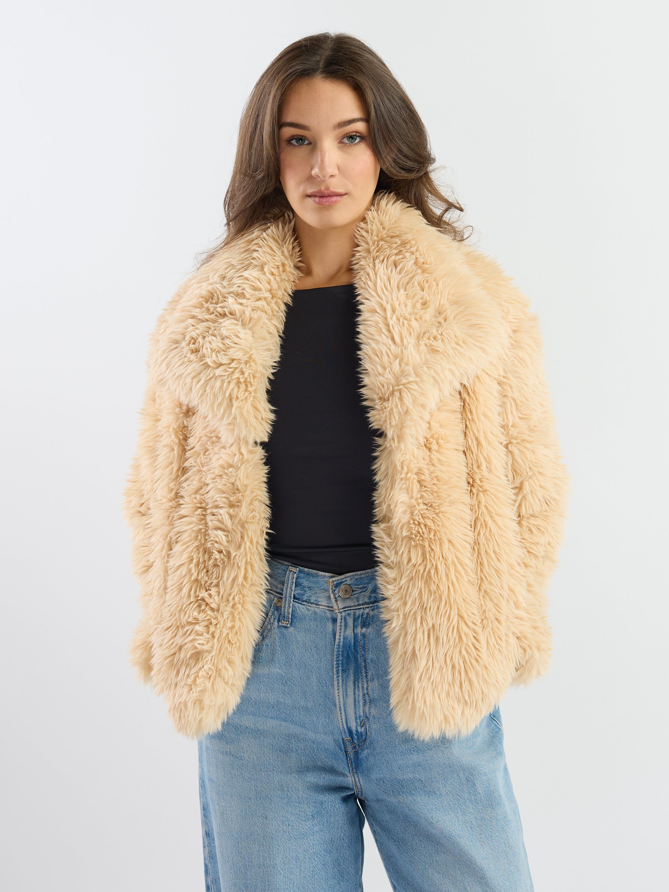 Fur Cropped Coat