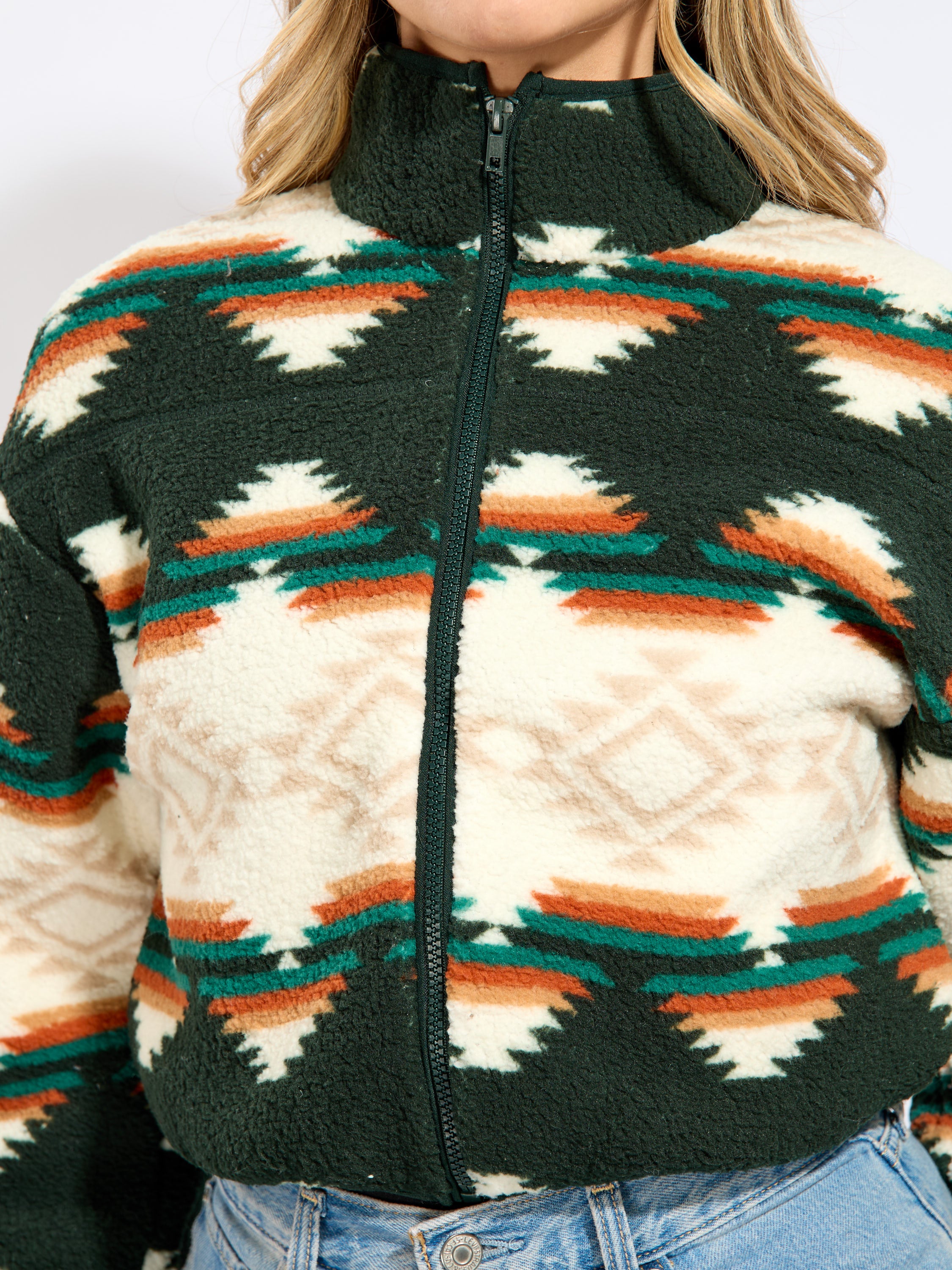 Aztec Full Zip Fleece Sweater