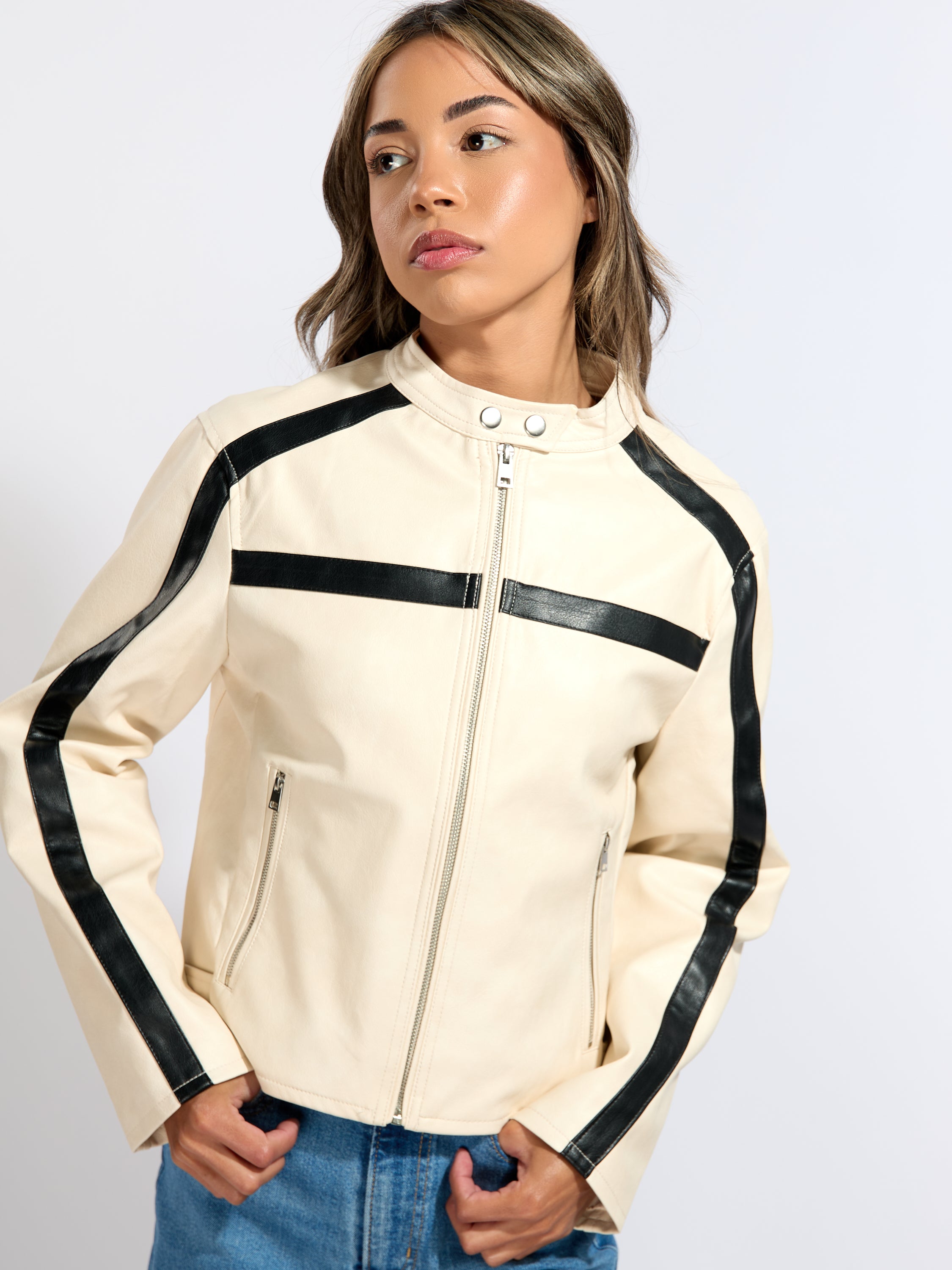 Faux Leather Shacket