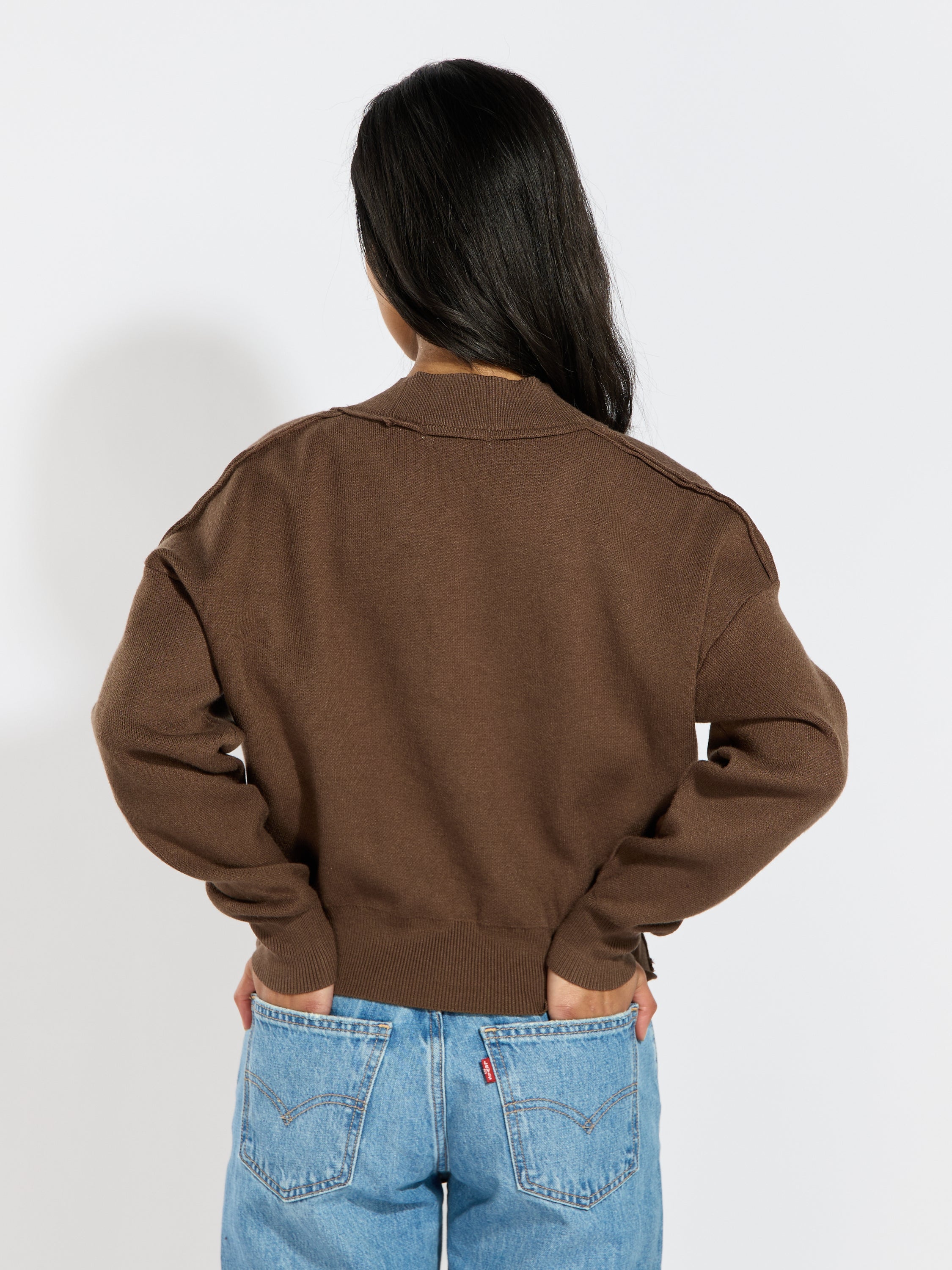Regi Oversized Gold Button Cardigan