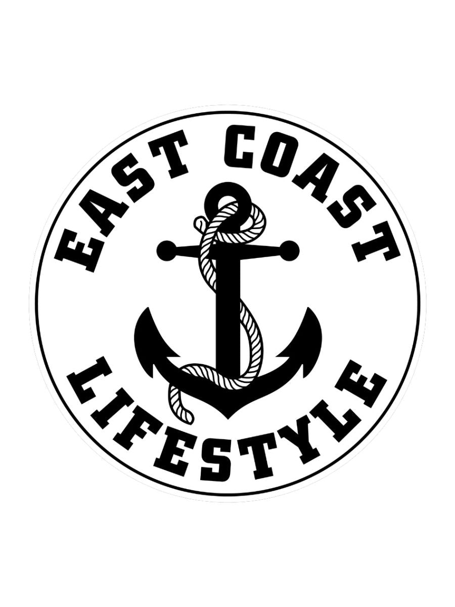East Coast Lifestyle Anchor Circle Sticker