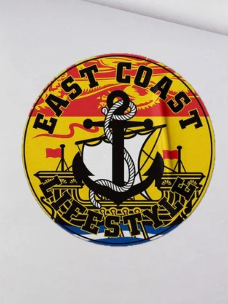 East Coast Lifestyle Anchor Circle Sticker
