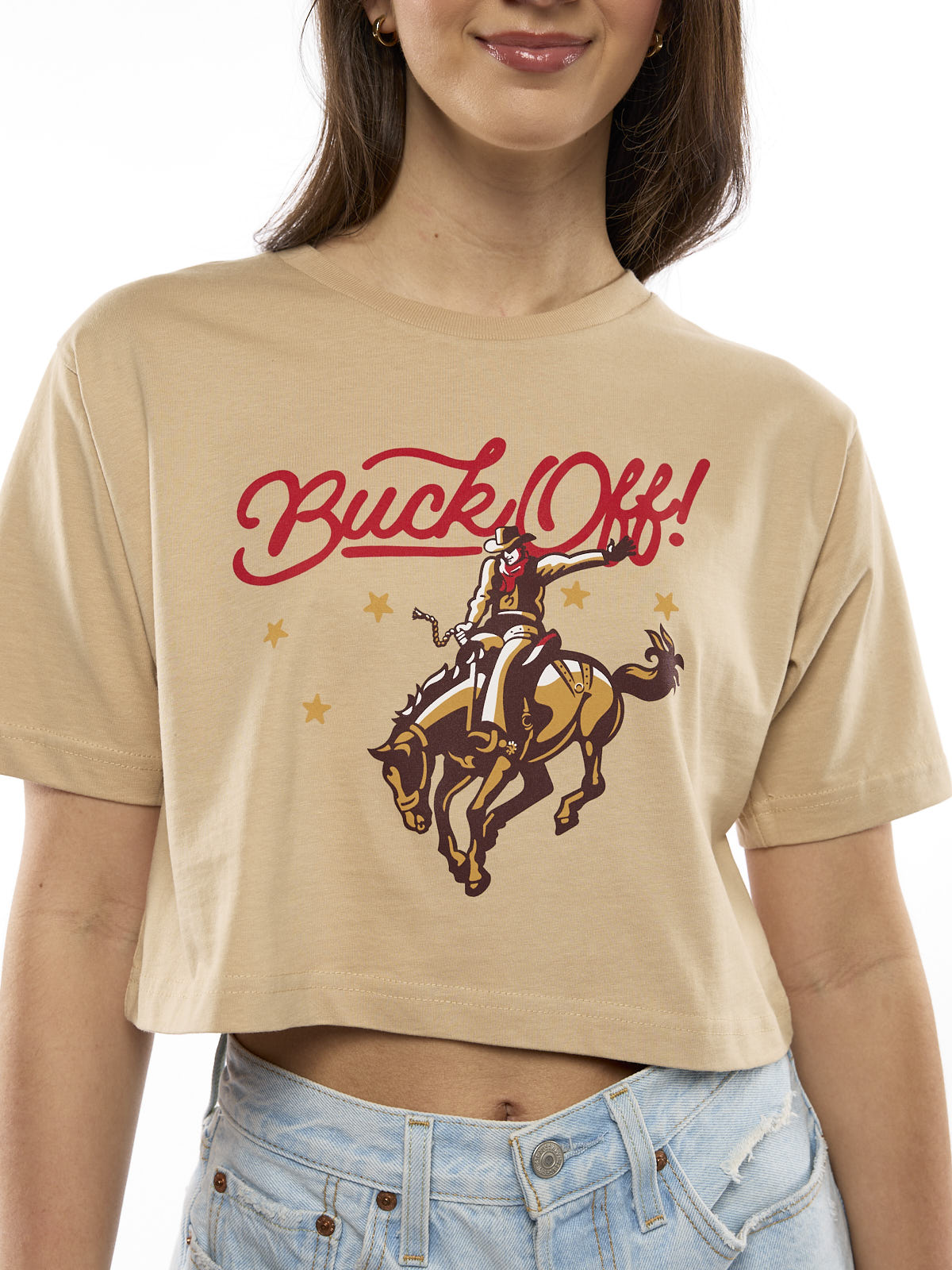 Buck Off Crop Tee