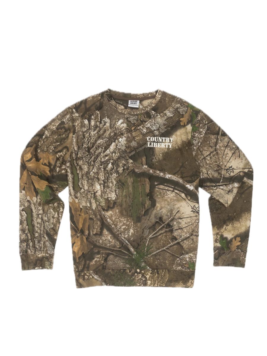 Country Liberty Real Tree Crew Neck Sweatshirt