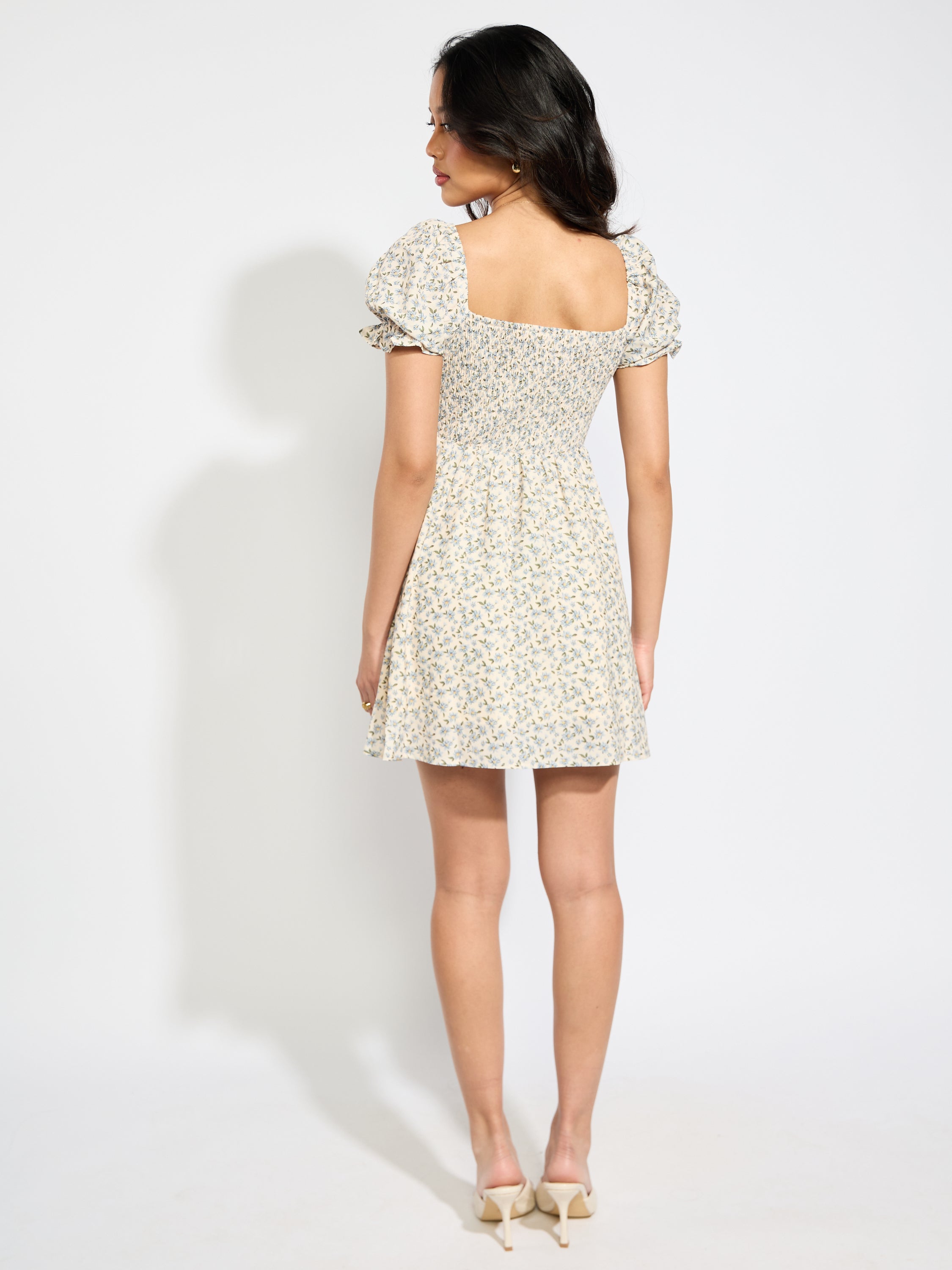 Helena Puff Floral Dress