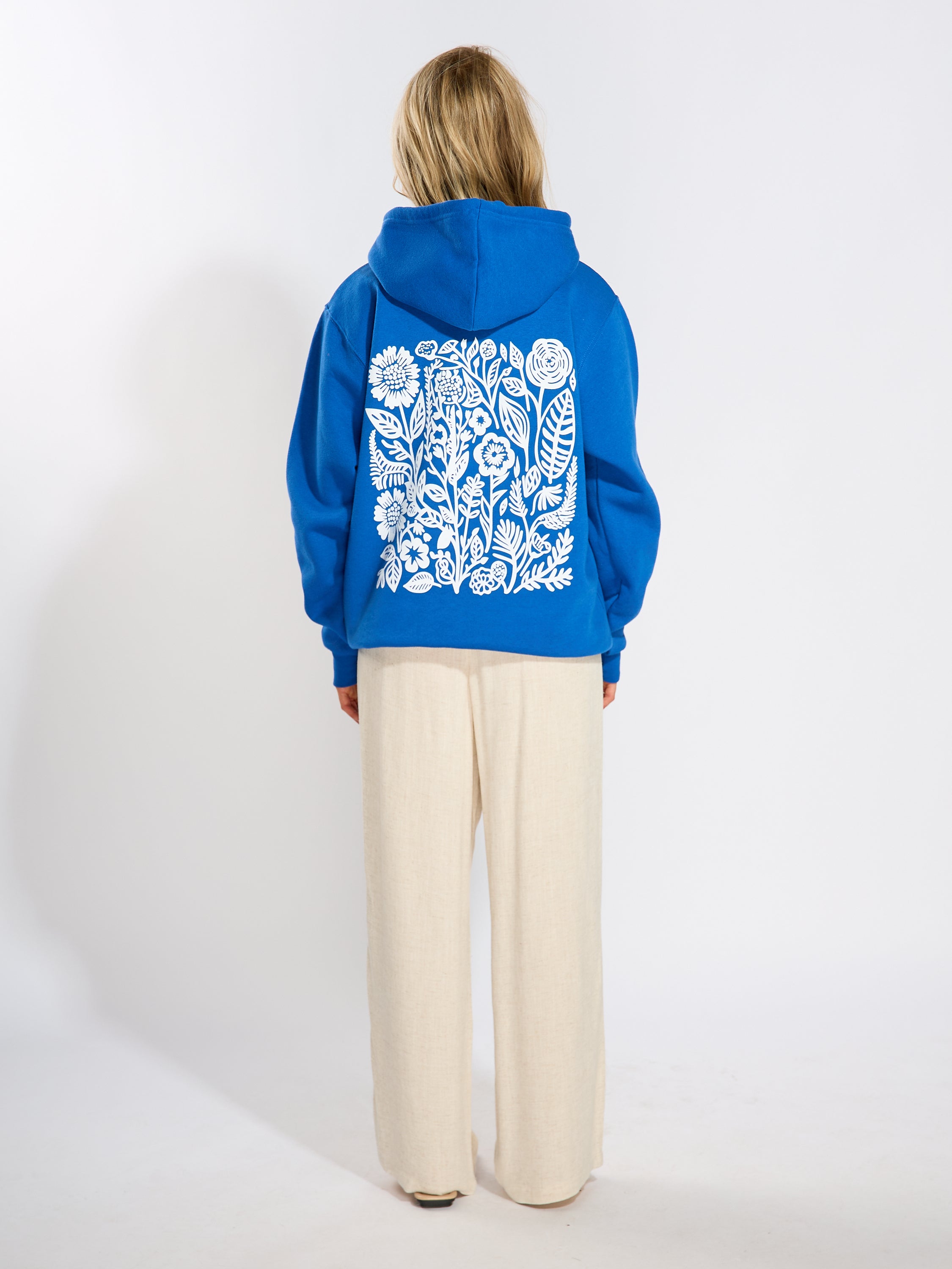 Floral Back Print Hoodie