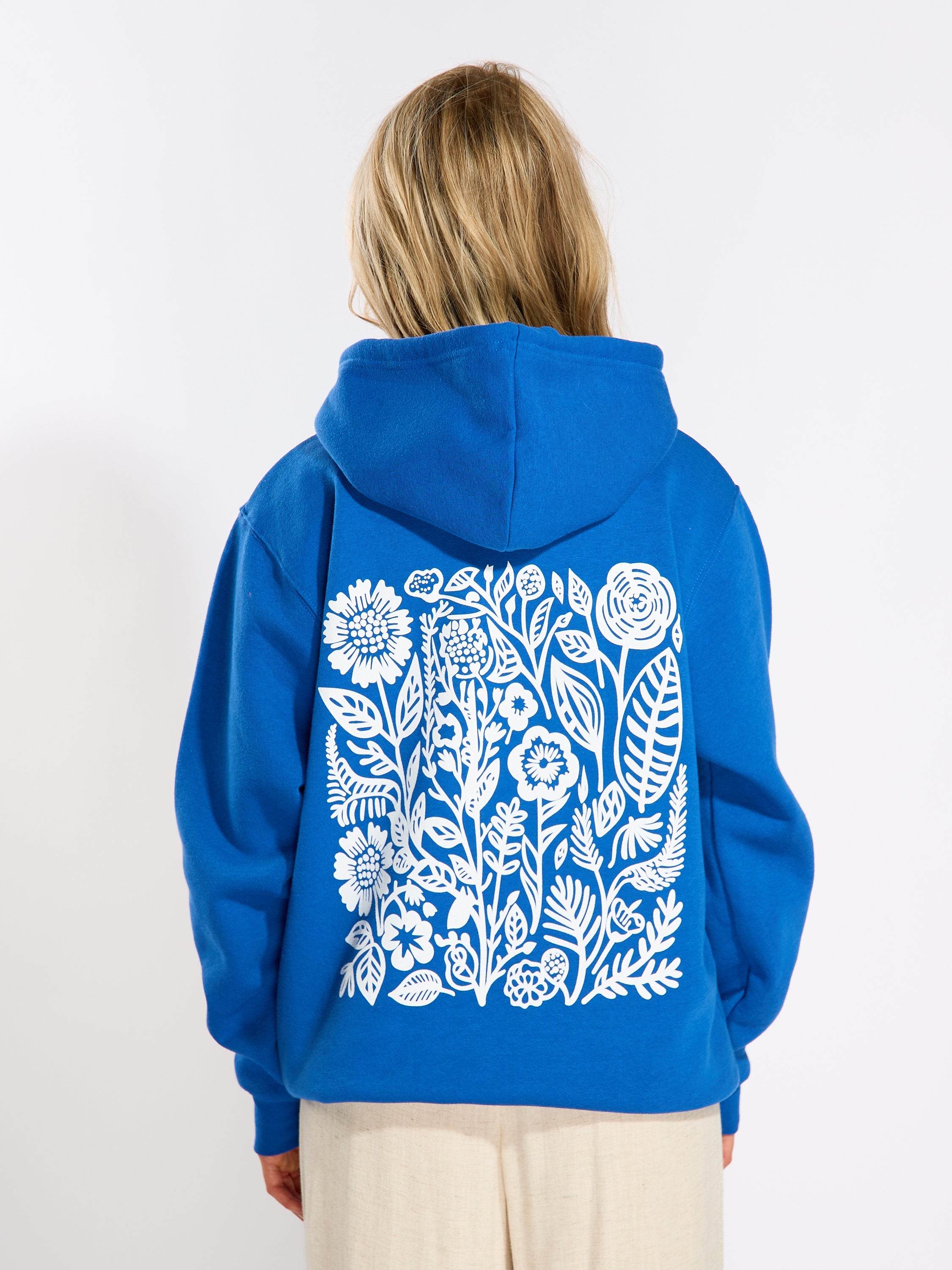 Floral Back Print Hoodie