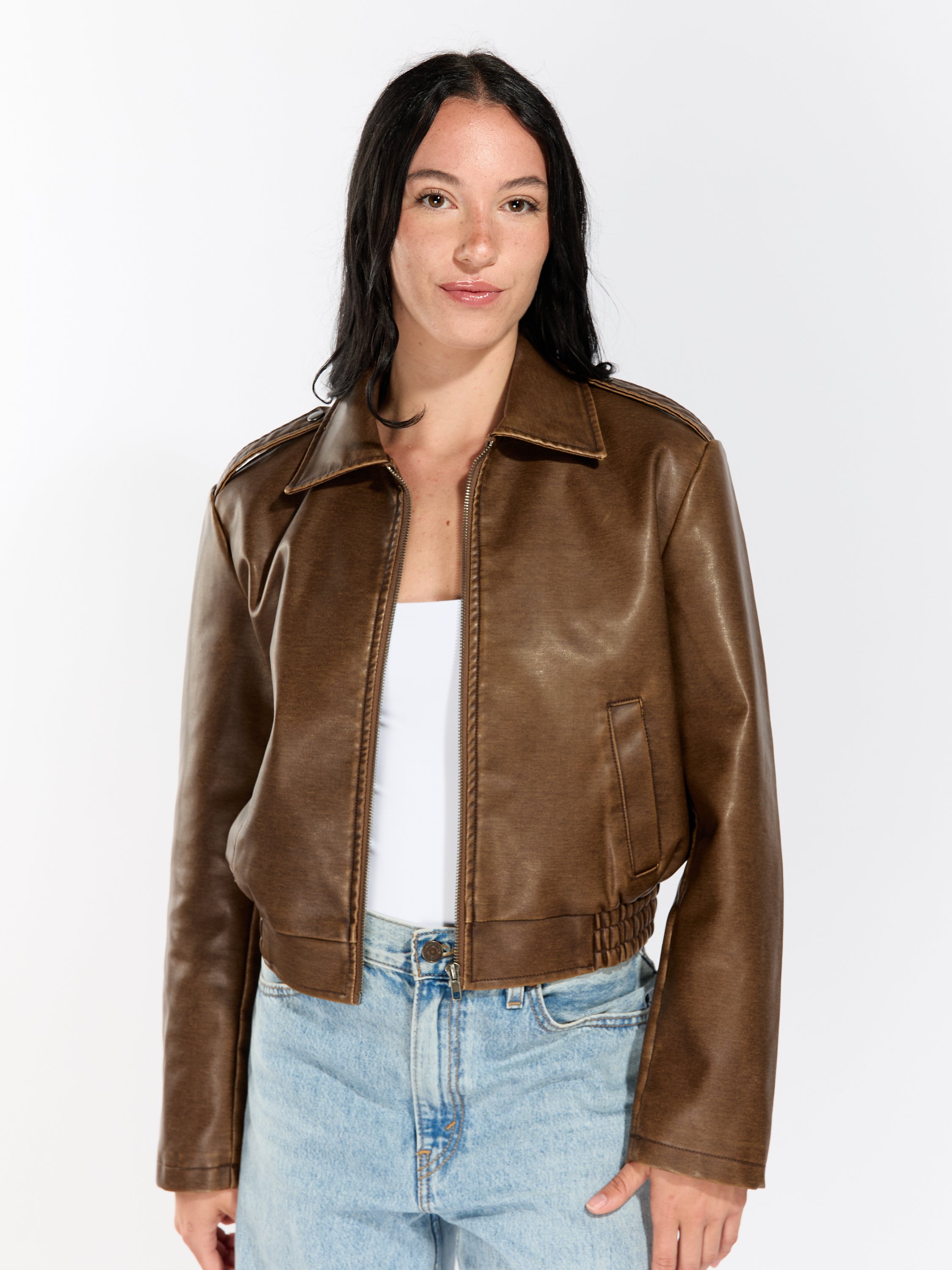 Jessie Faux Leather Jacket