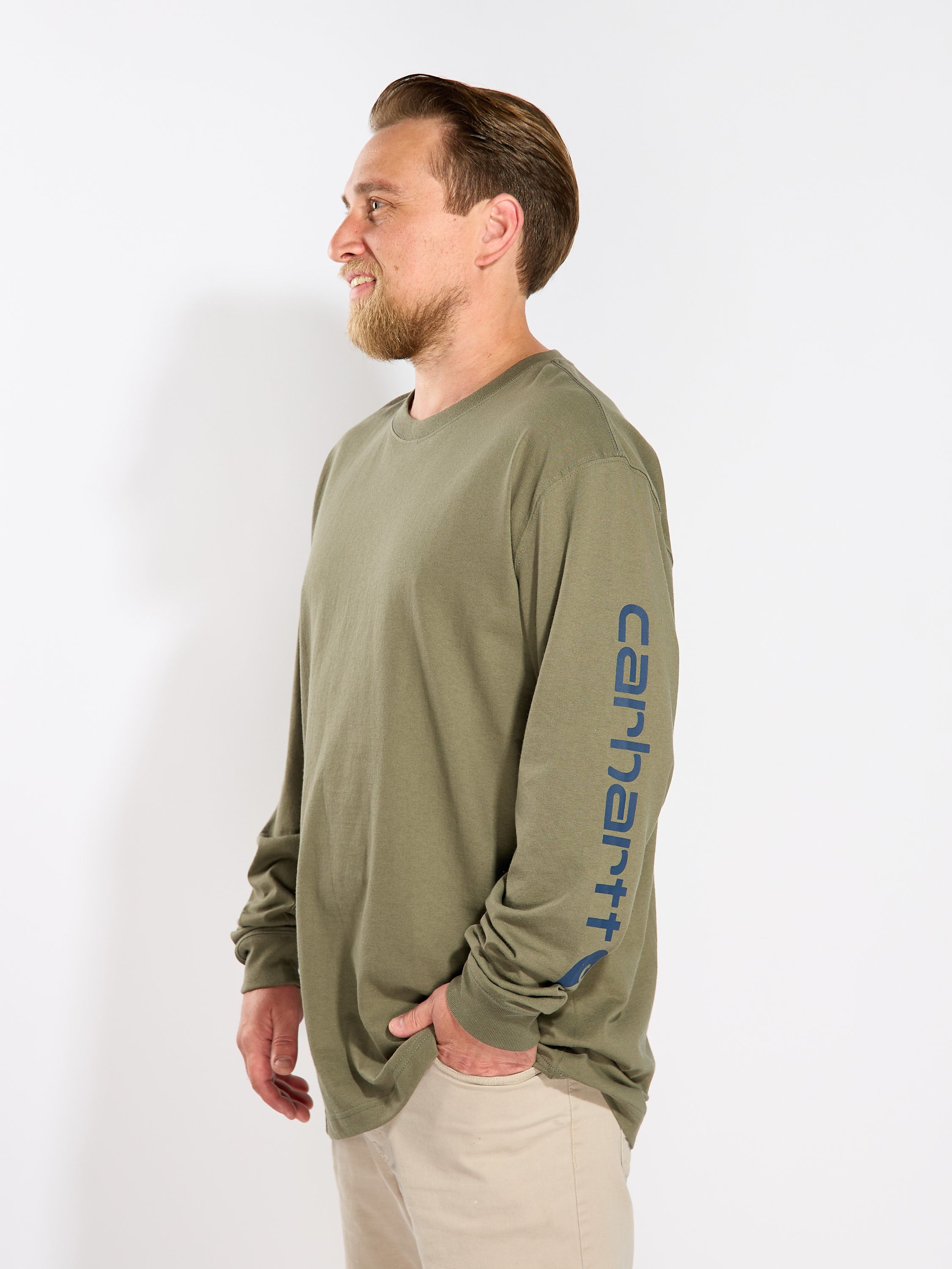Carhartt Loose Fit Heavyweight Long Sleeve Logo Tee