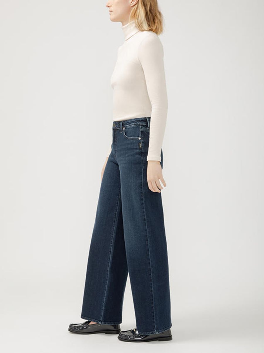 Silver Ladies Isbister Wide Leg Dark Jean