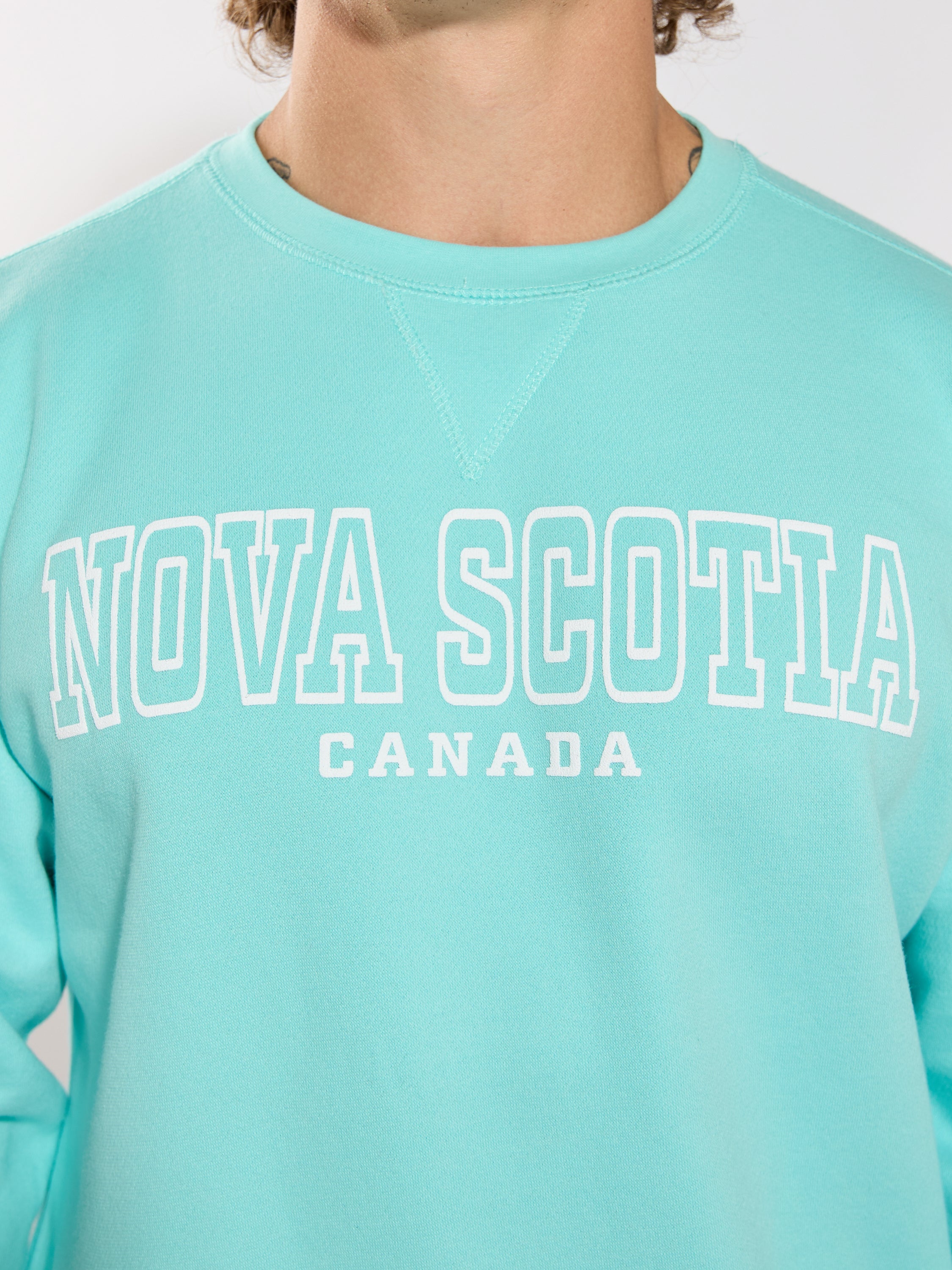 Nova Scotia Stencil Puff Crew Sweatshirt