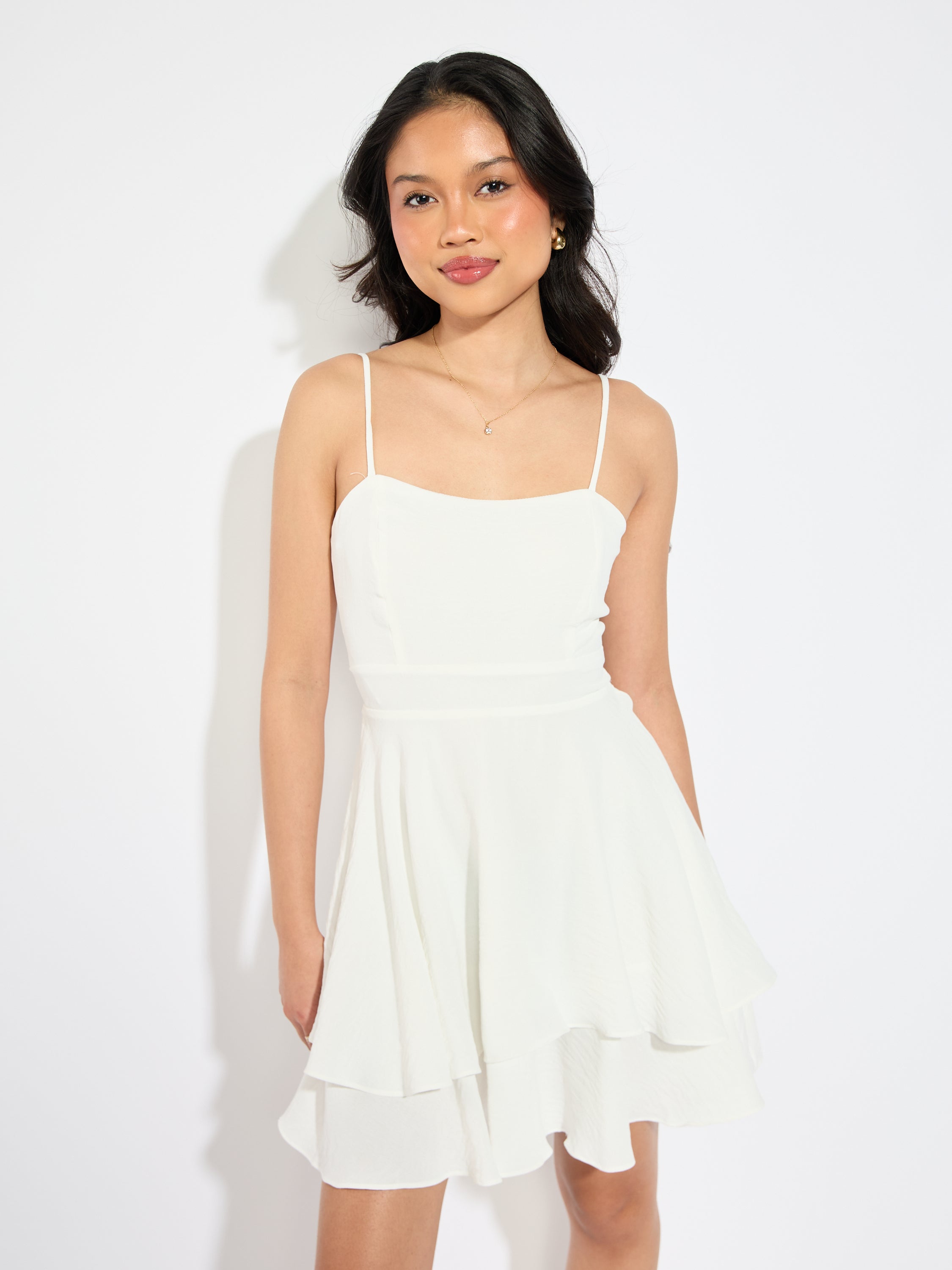 Debbie Double Layer Tie Back Dress