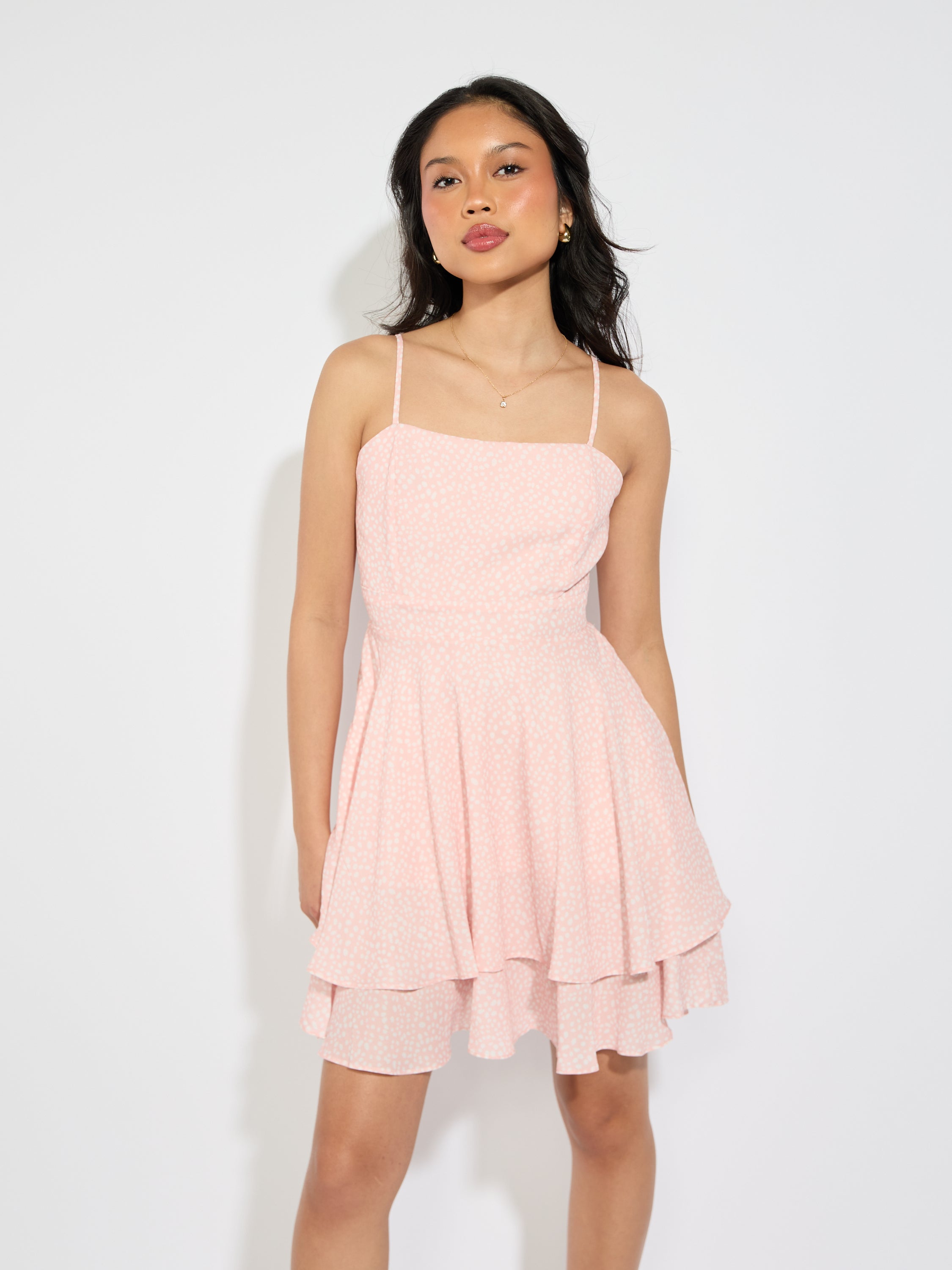 Smash Dot Tie Layer Dress