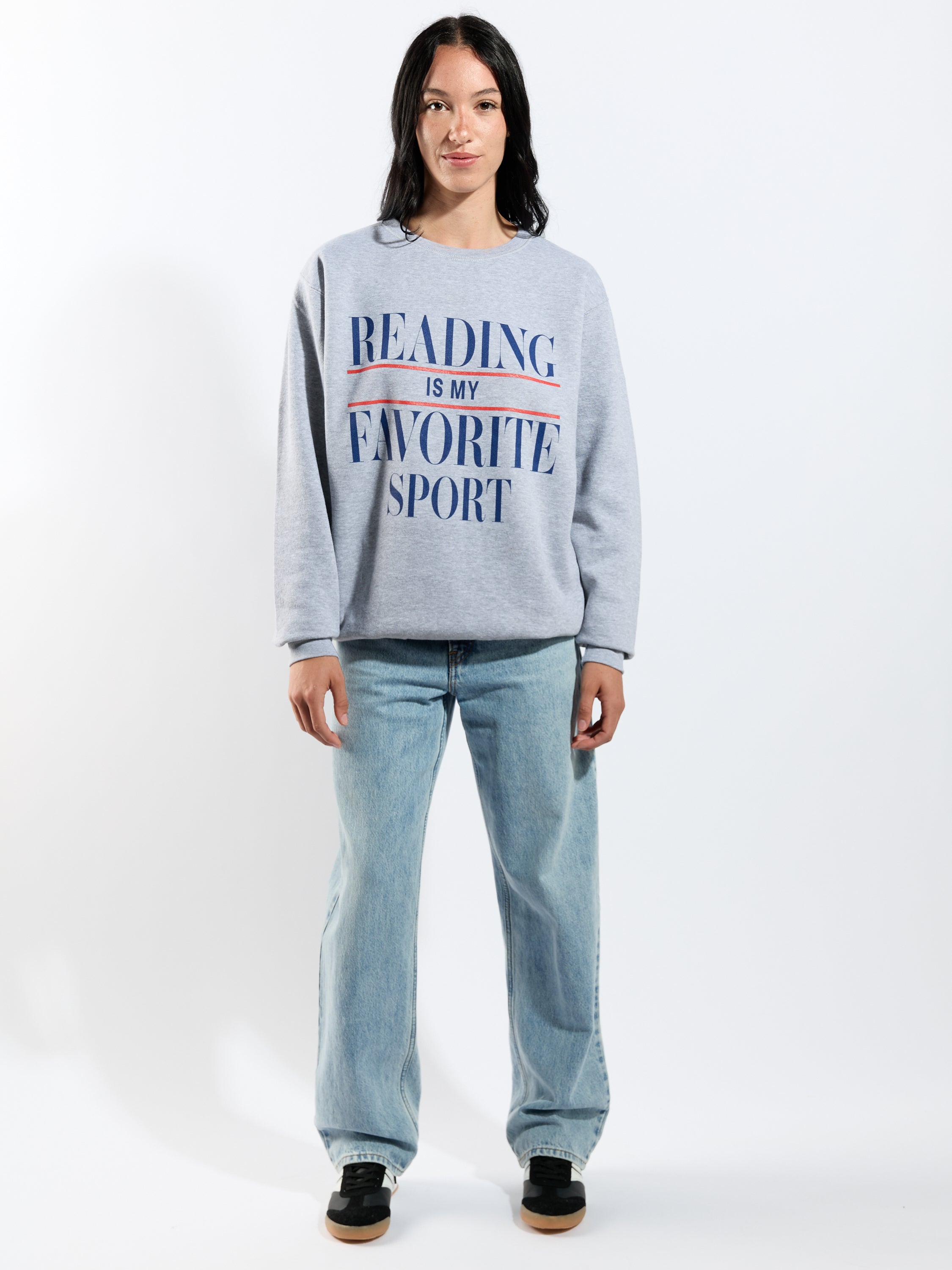 Reading Is My Favorite Sport Crew Sweatshirt