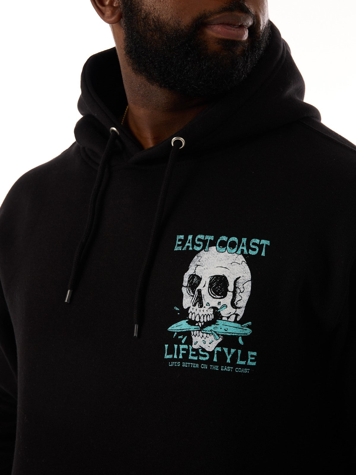 East Coast Lifestyle Surfboard Skeleton Hoodie