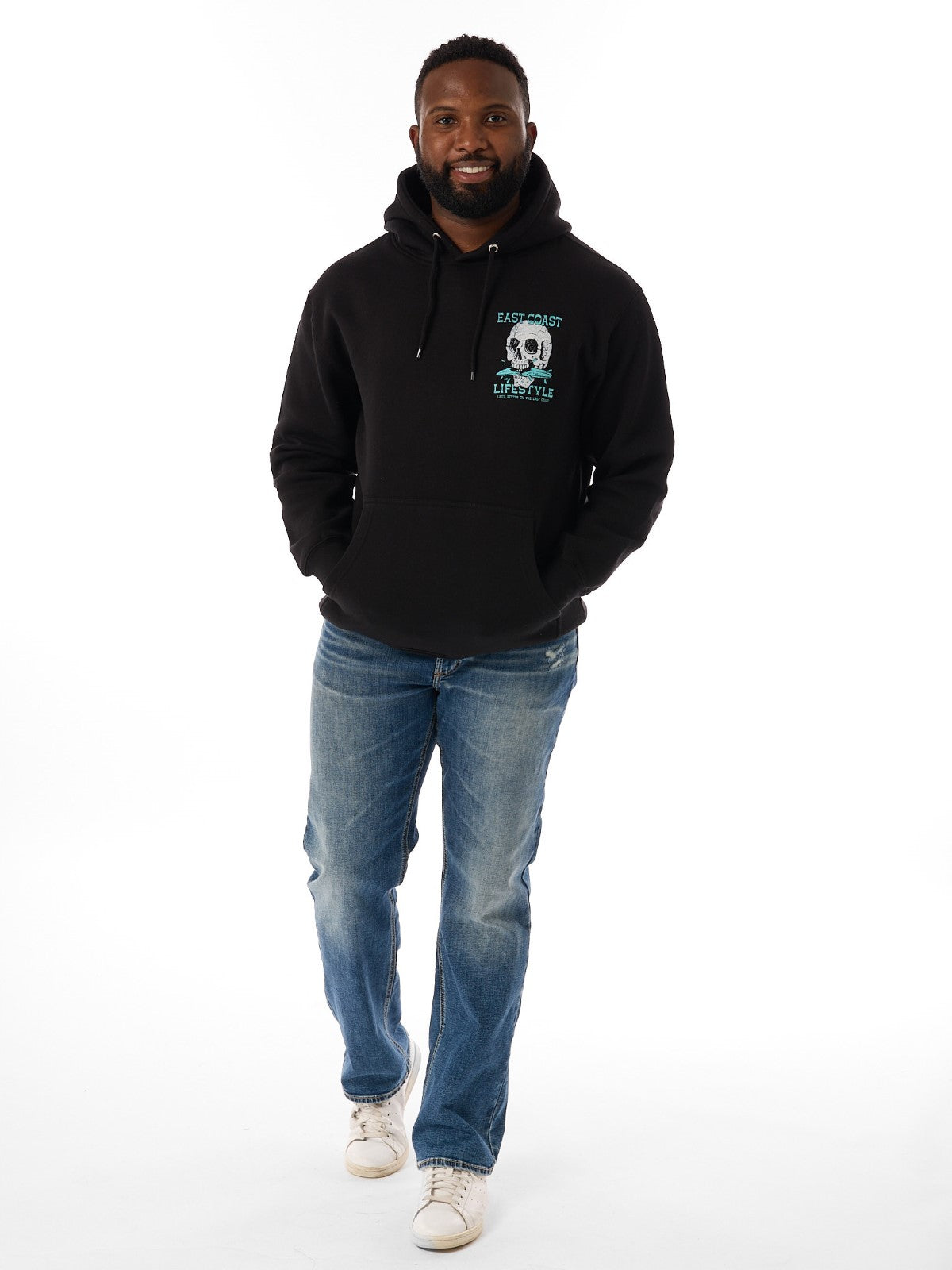 East Coast Lifestyle Surfboard Skeleton Hoodie