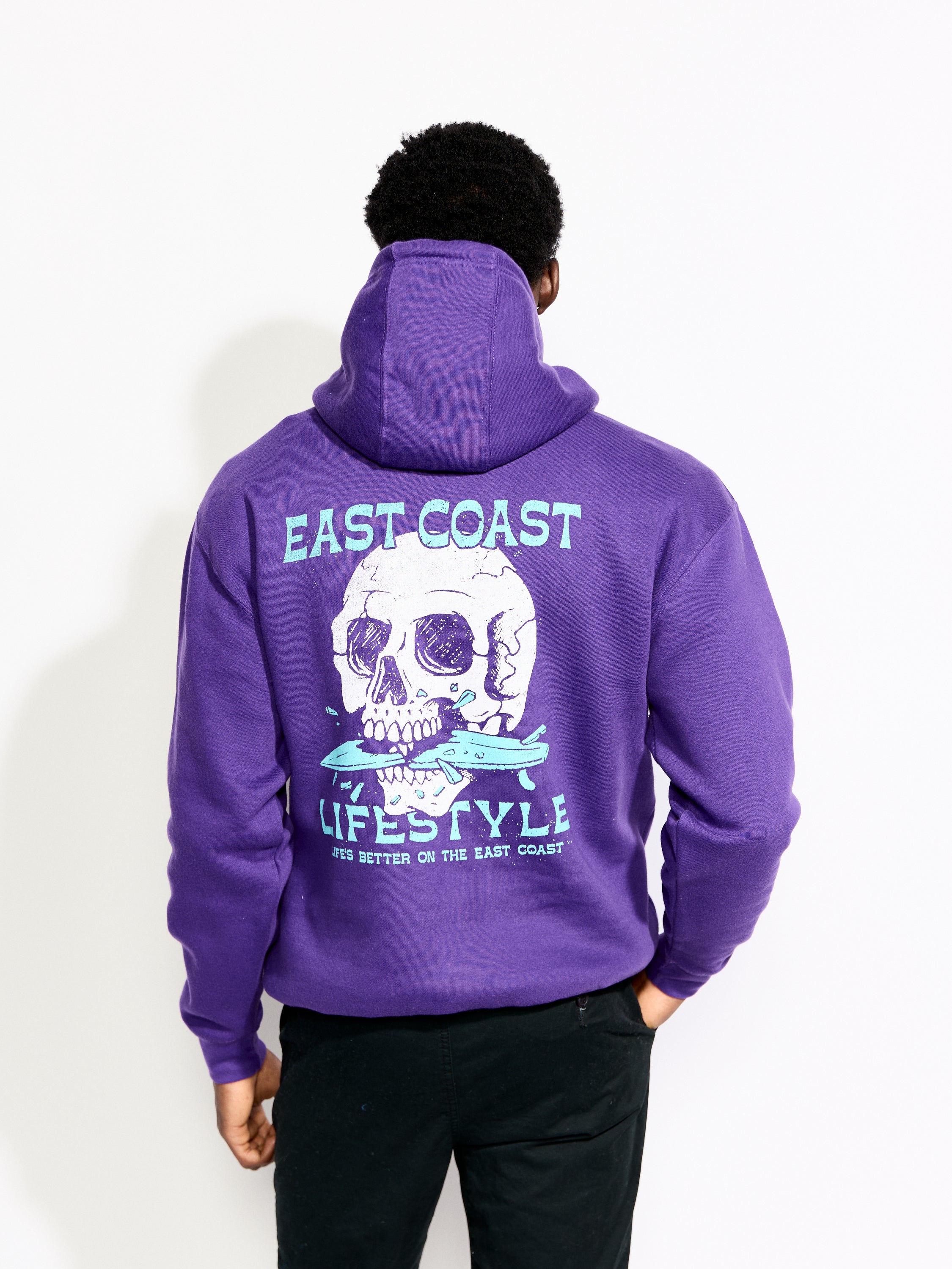 East Coast Lifestyle Surfboard Skeleton Hoodie