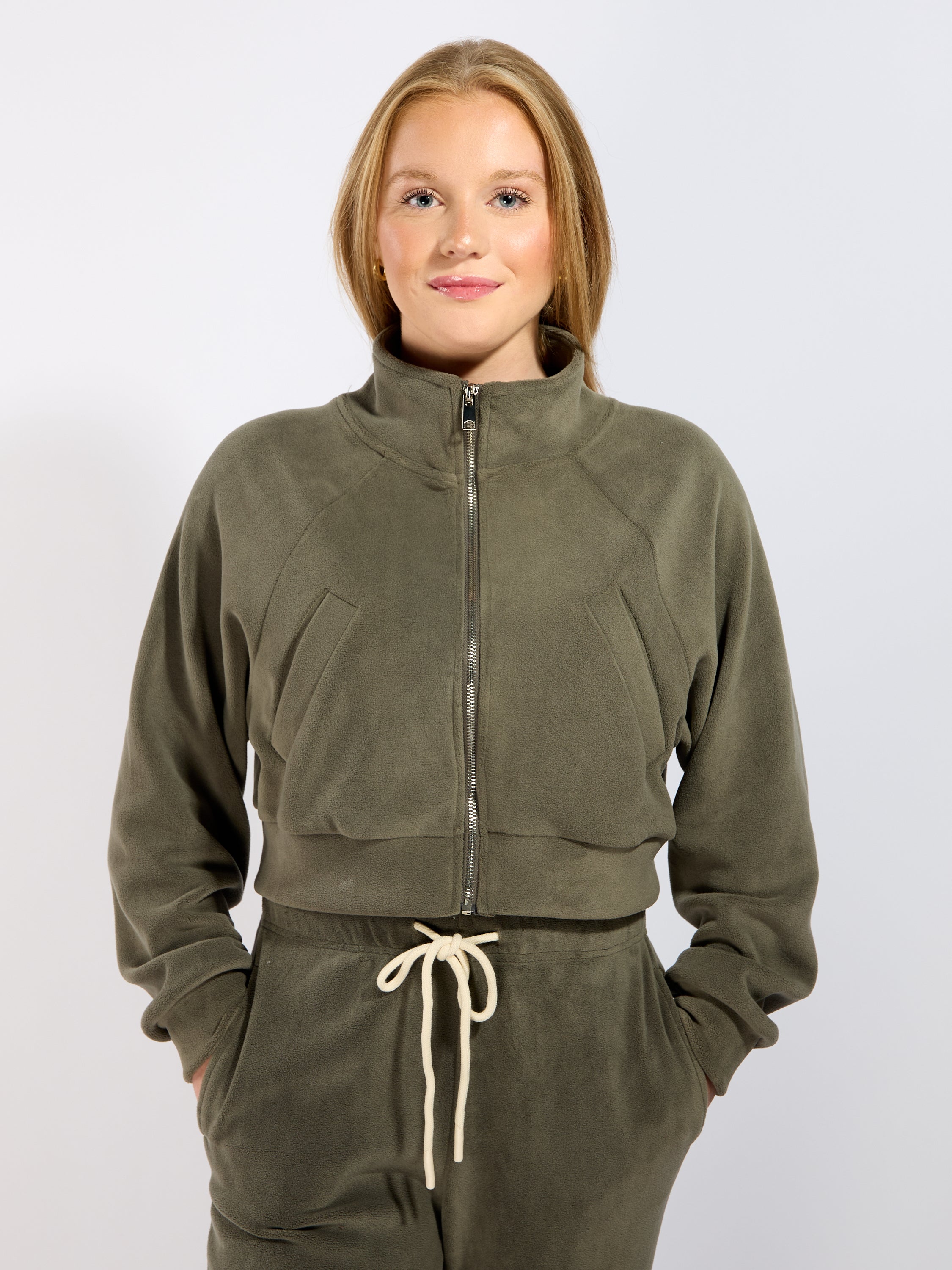 Skylar Cozy Soft Fleece High Neck Zip Jacket