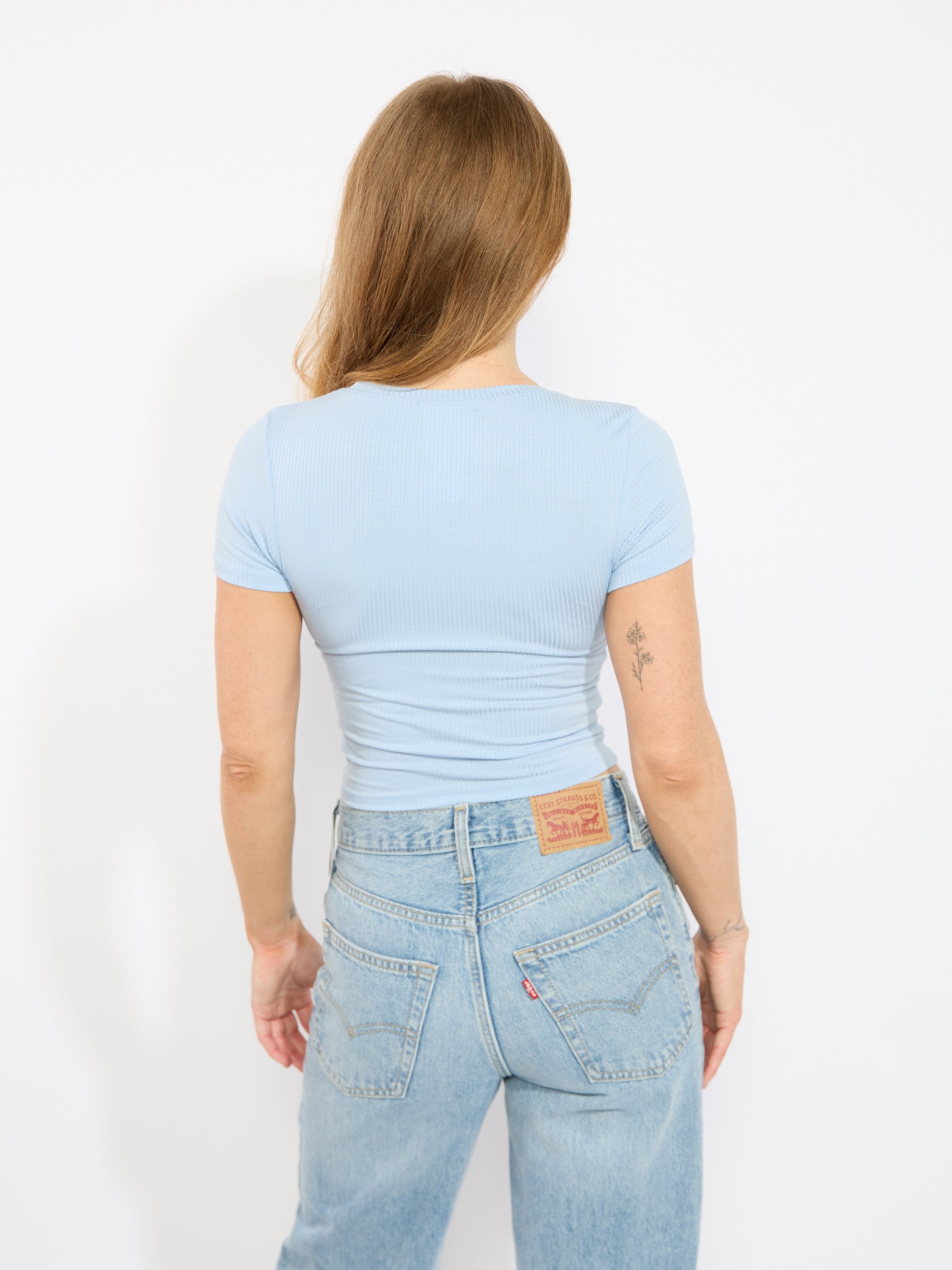 Ribbed Highneck Tee