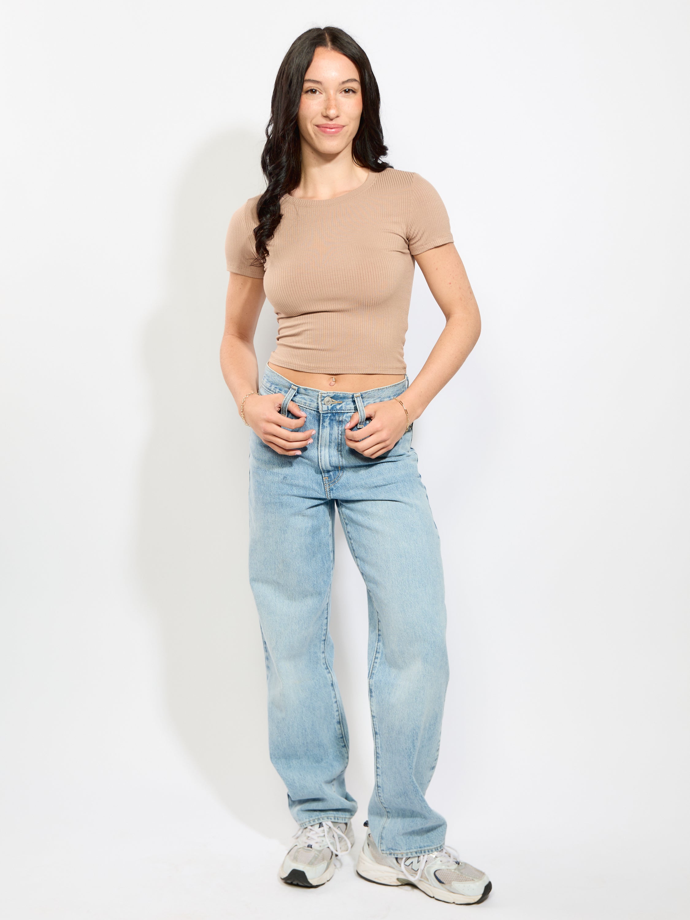 Ribbed Highneck Tee