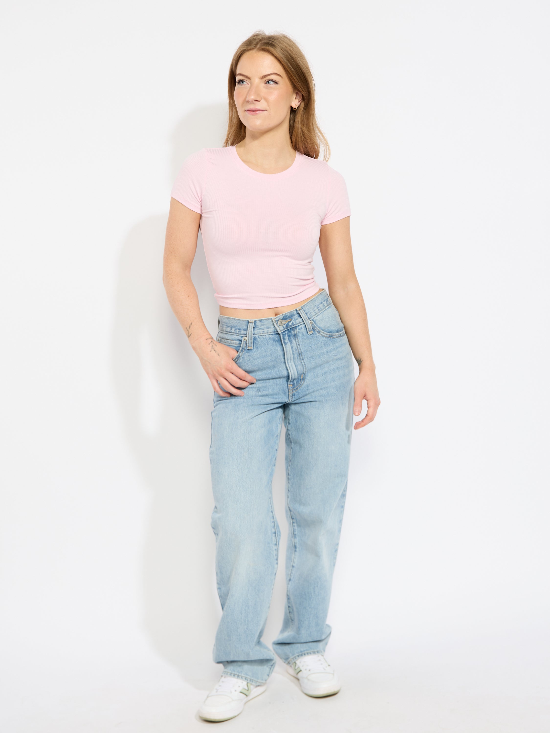 Ribbed Highneck Tee