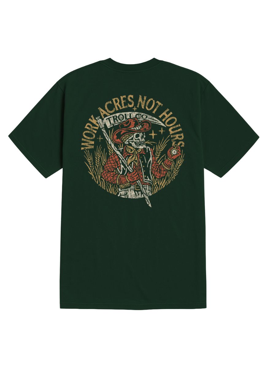 Troll Co. Forest Green Work Acres Tee
