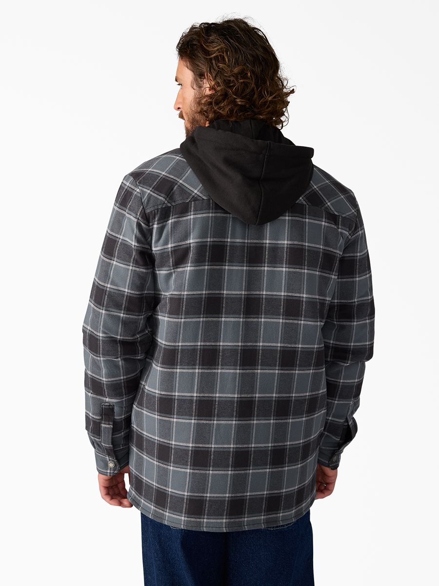 Dickies Fleece Hooded Flannel Shacket
