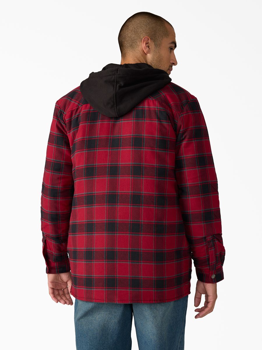 Dickies Fleece Hooded Flannel Shacket