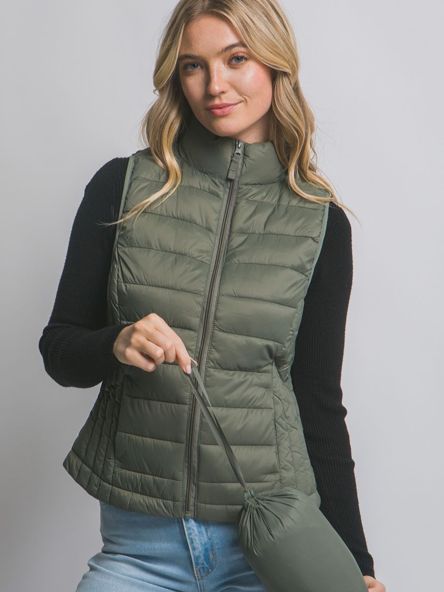 Piped Puff Vest
