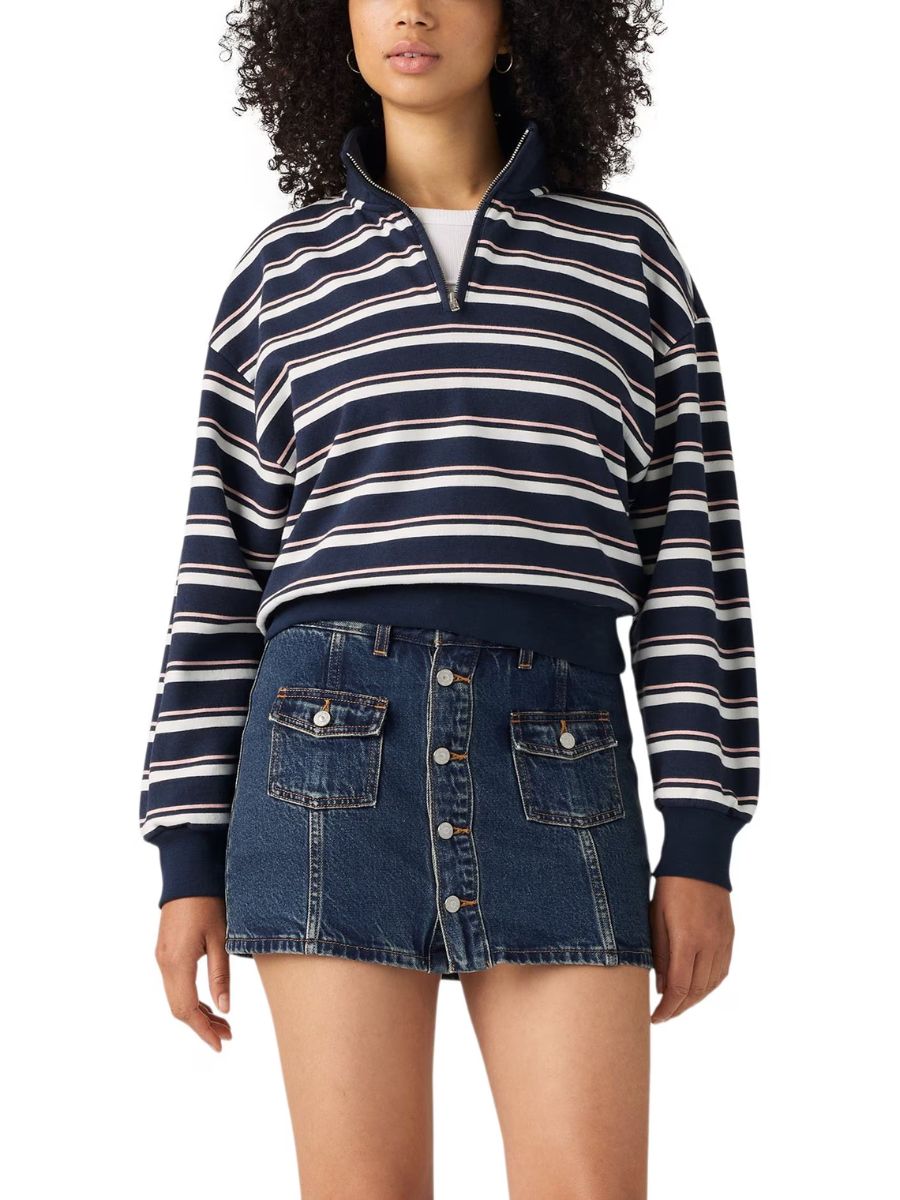 Levi's Everyday Stripe 1/4 Zip Sweatshirt