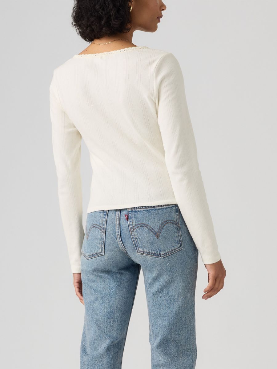 Levi's Dry Goods Pointelle Long Sleeve Top