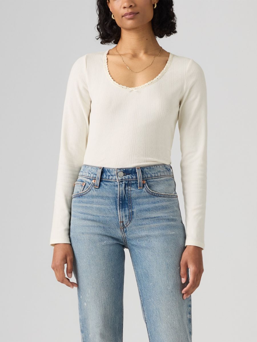 Levi's Dry Goods Pointelle Long Sleeve Top