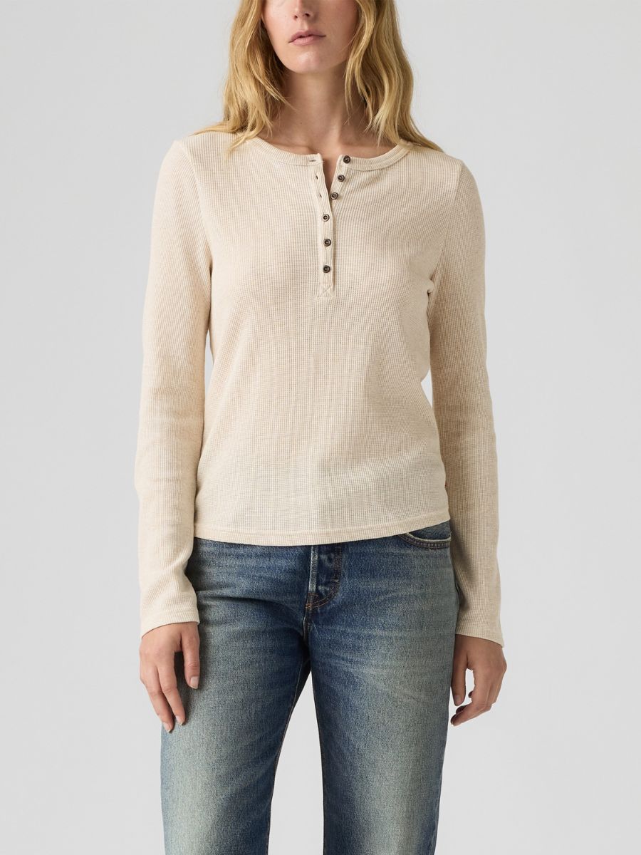 Levi's Rooney Waffle Oatmeal Henley